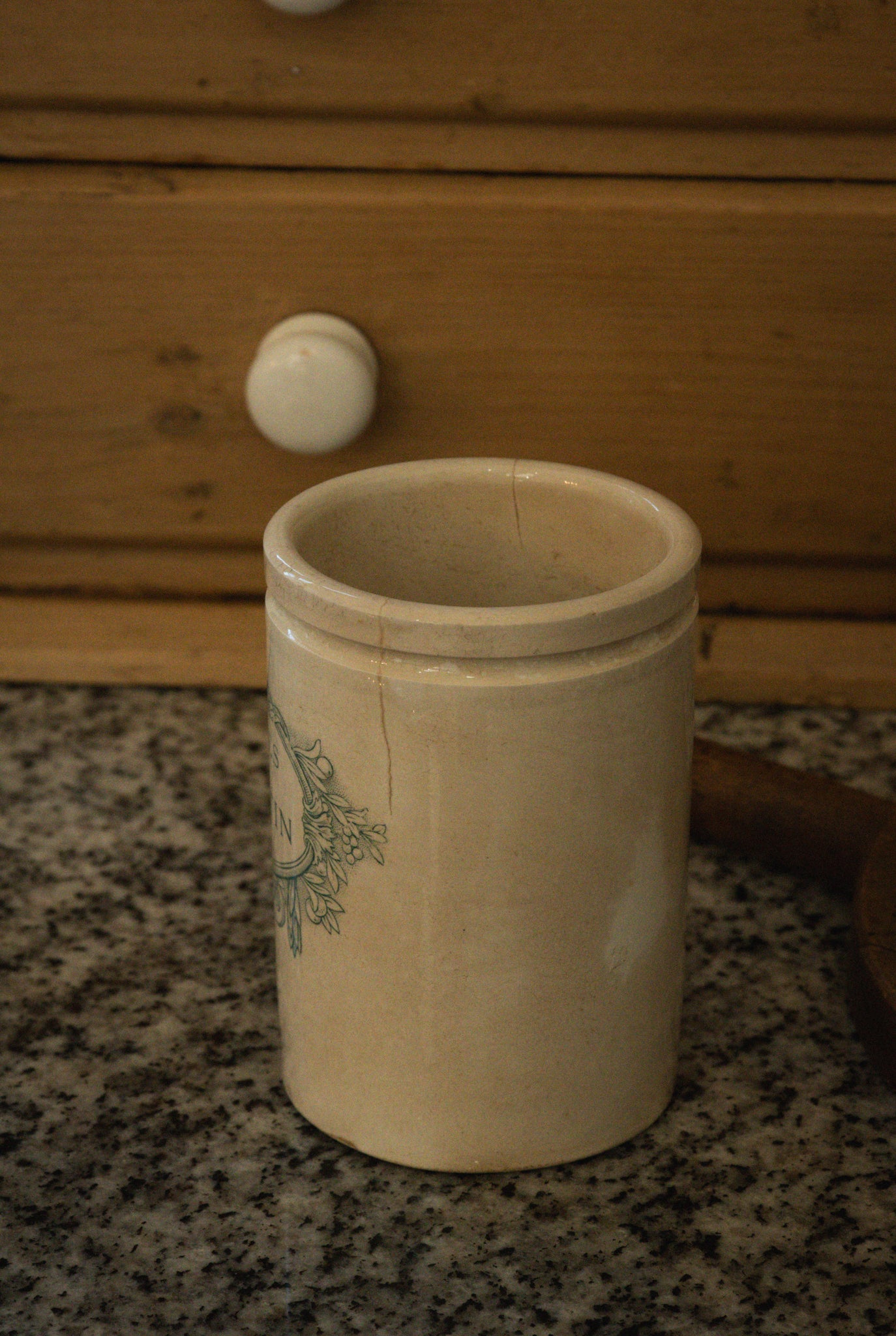 Felix Potin Antique French Ironstone Jar