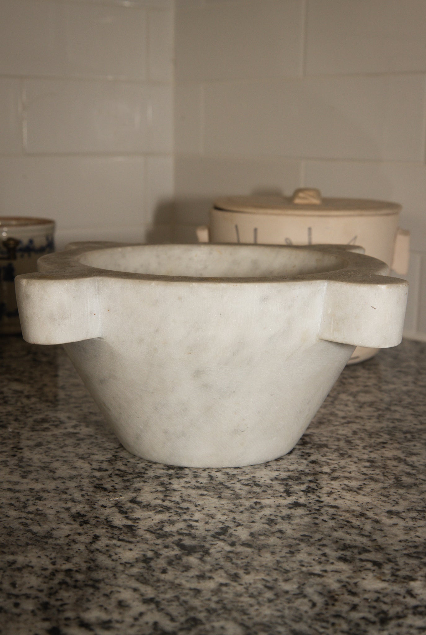 White Marble Mortar and Masher