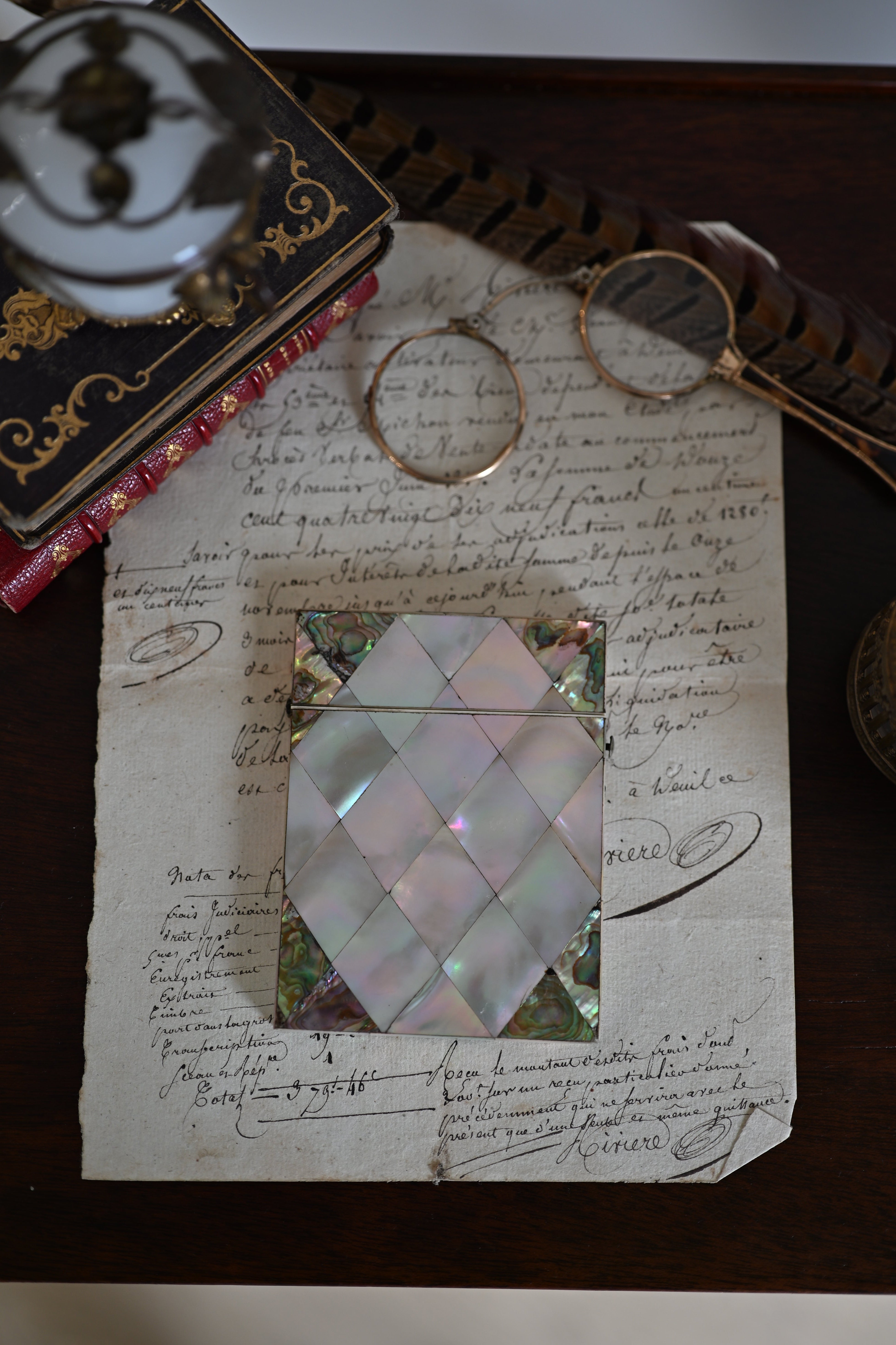 Mother of Pearl and Abalone Calling Card Case