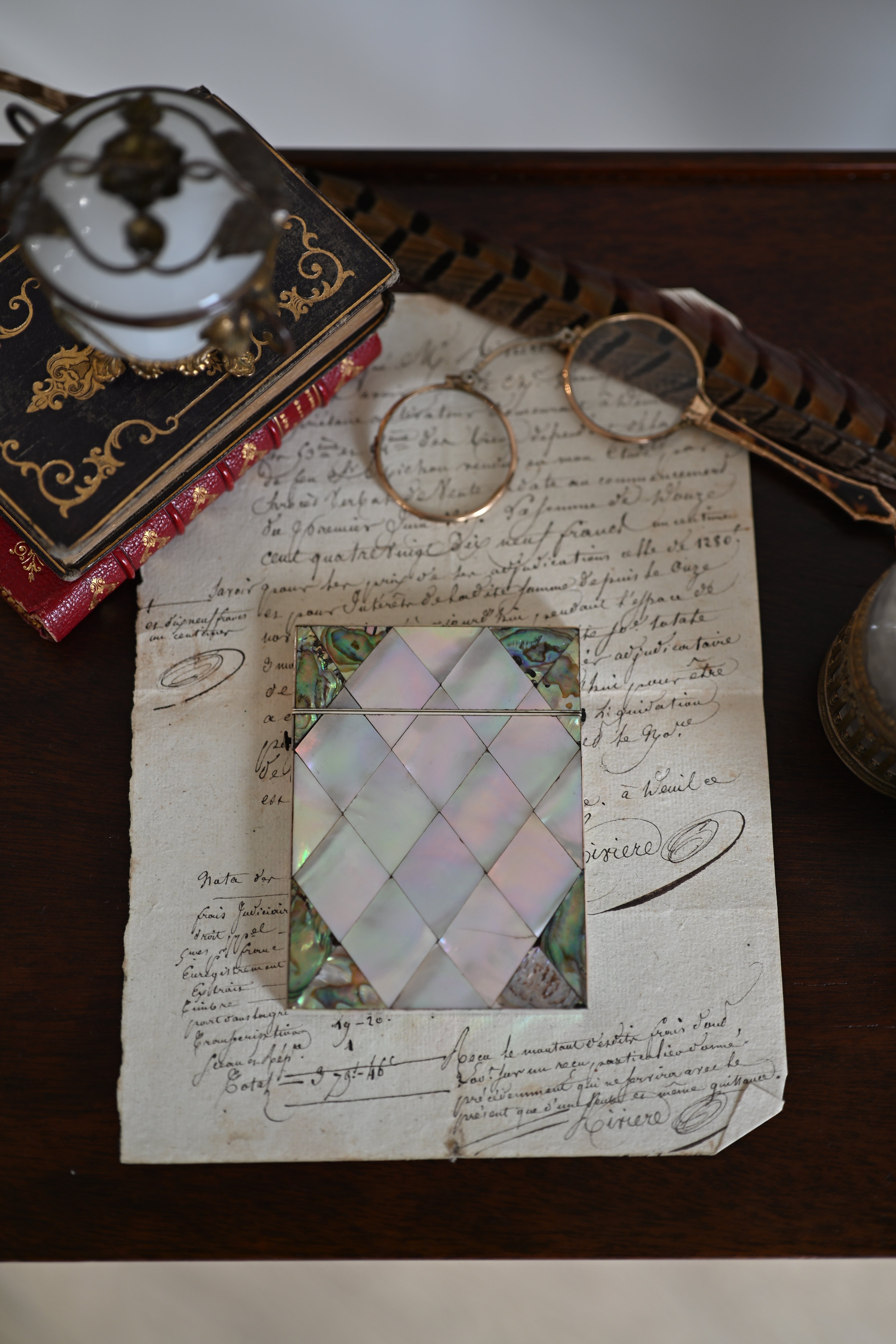Mother of Pearl and Abalone Calling Card Case