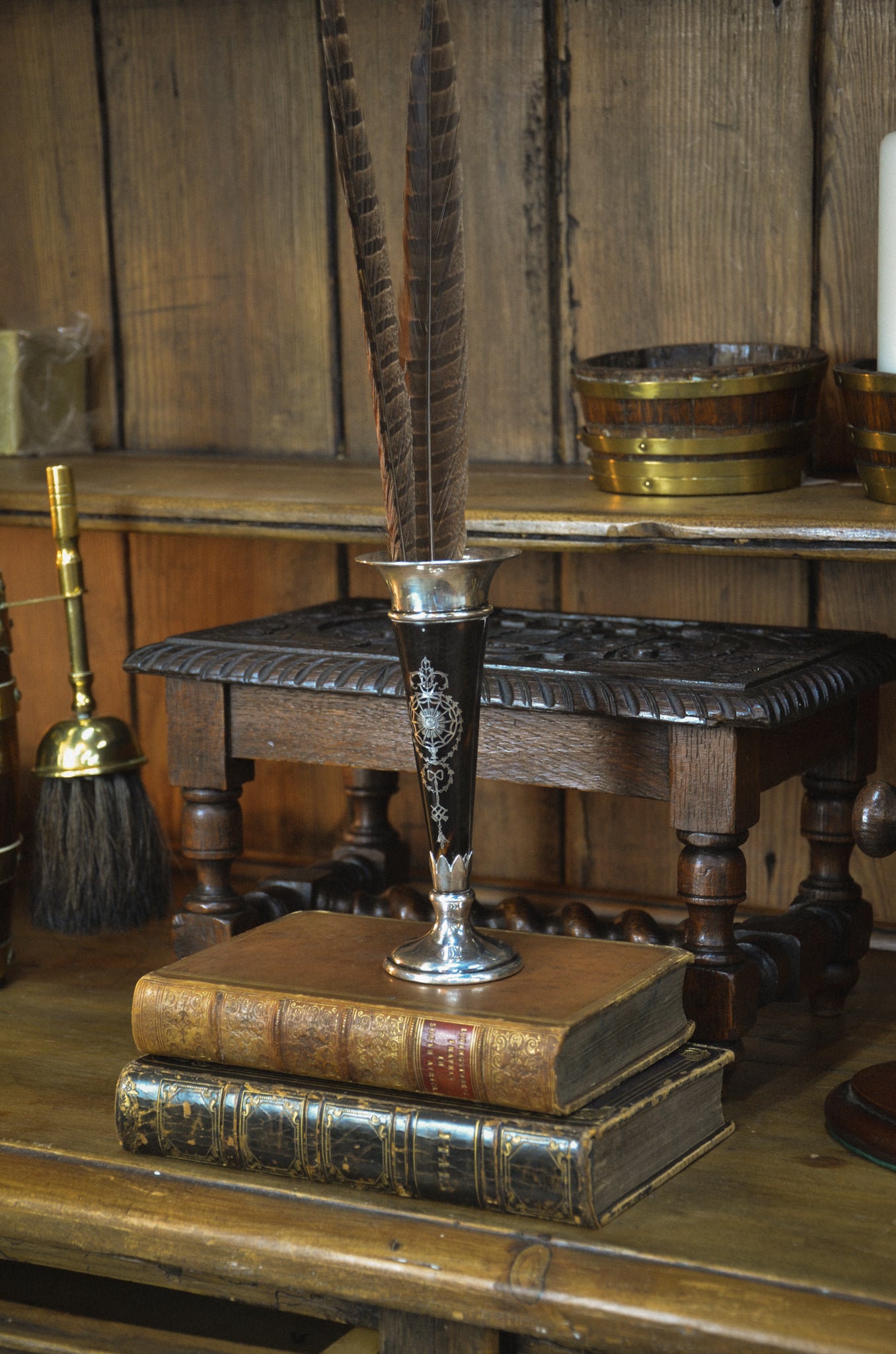 Tortoiseshell & Silver Budvase