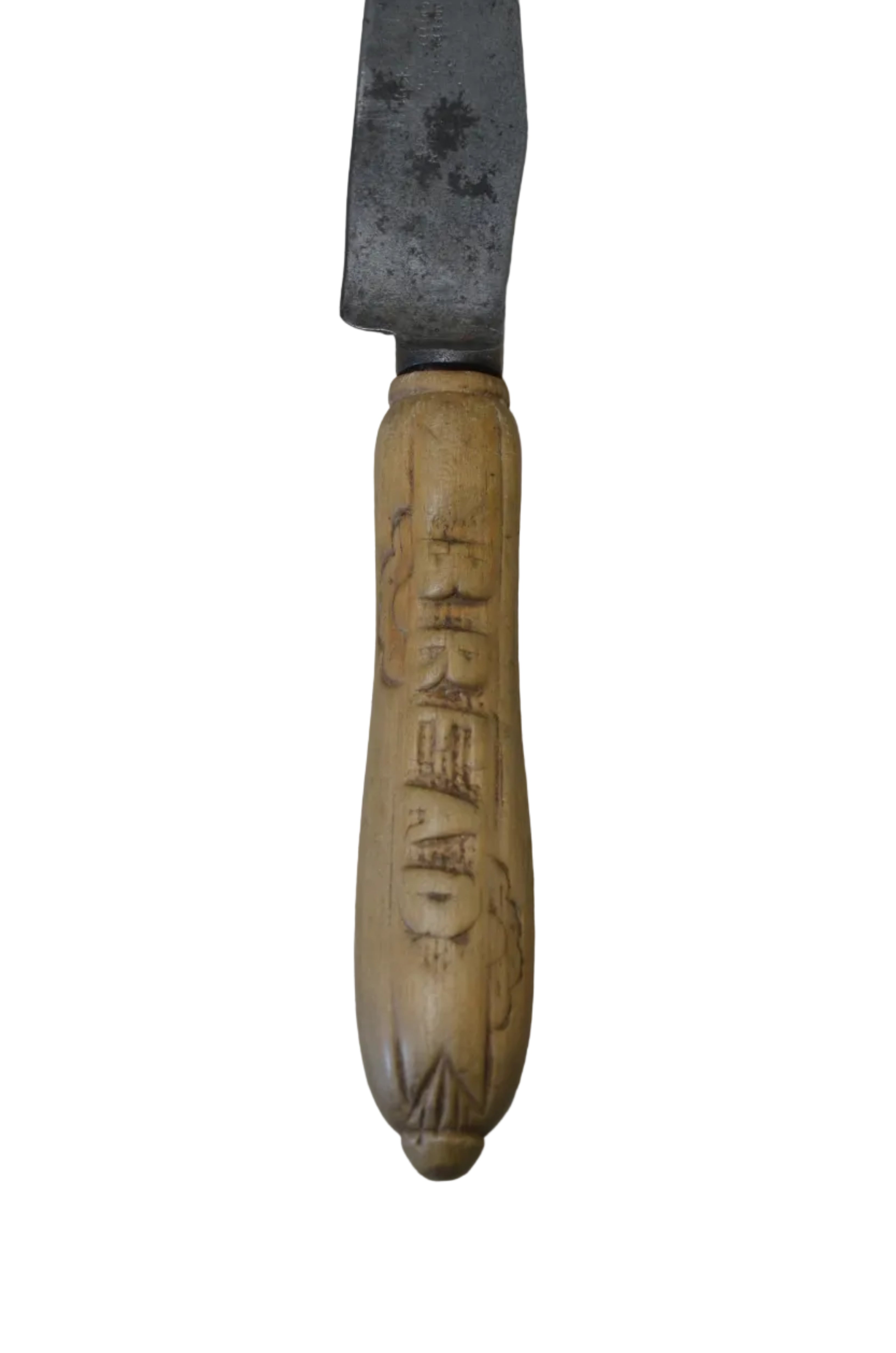 Englished Carved Wood Bread Knives
