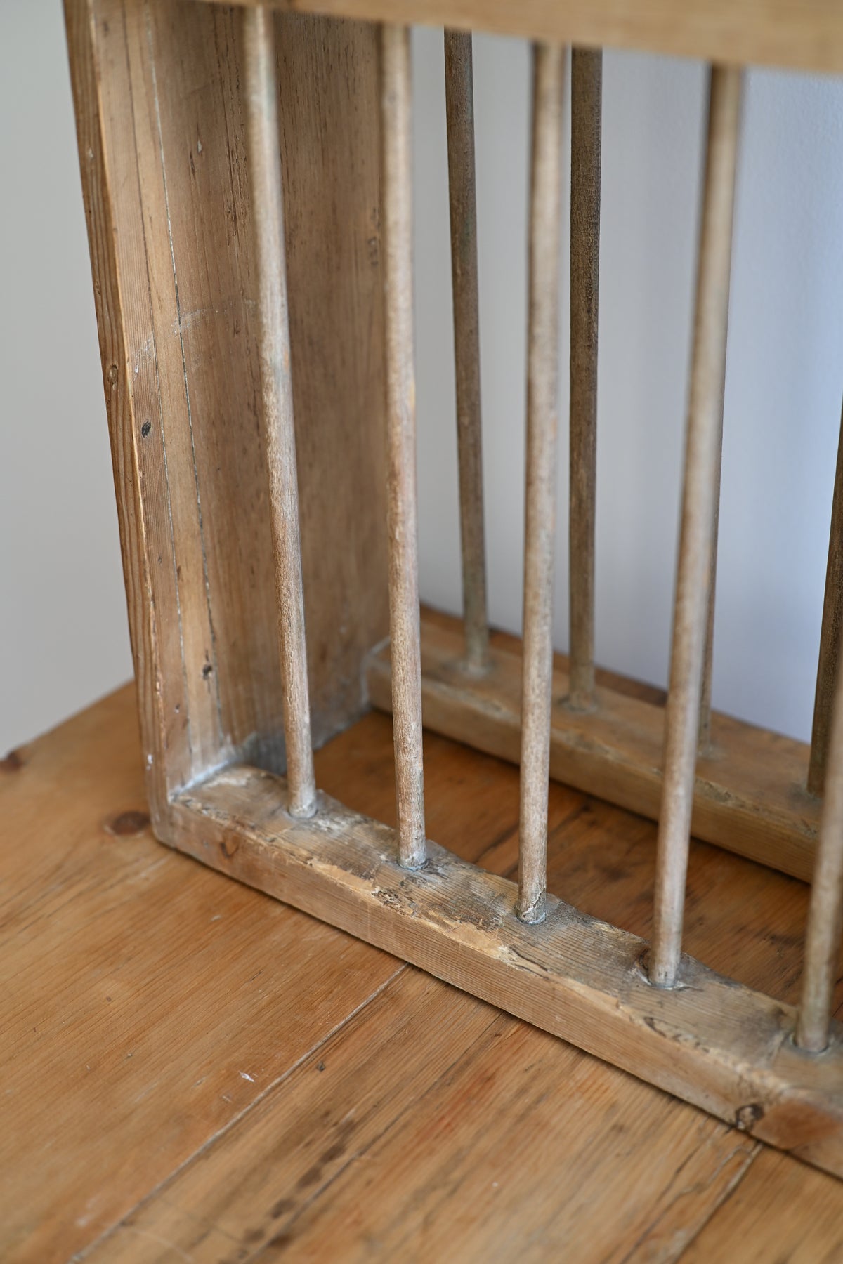 Antique Victorian English Pine Plate Rack