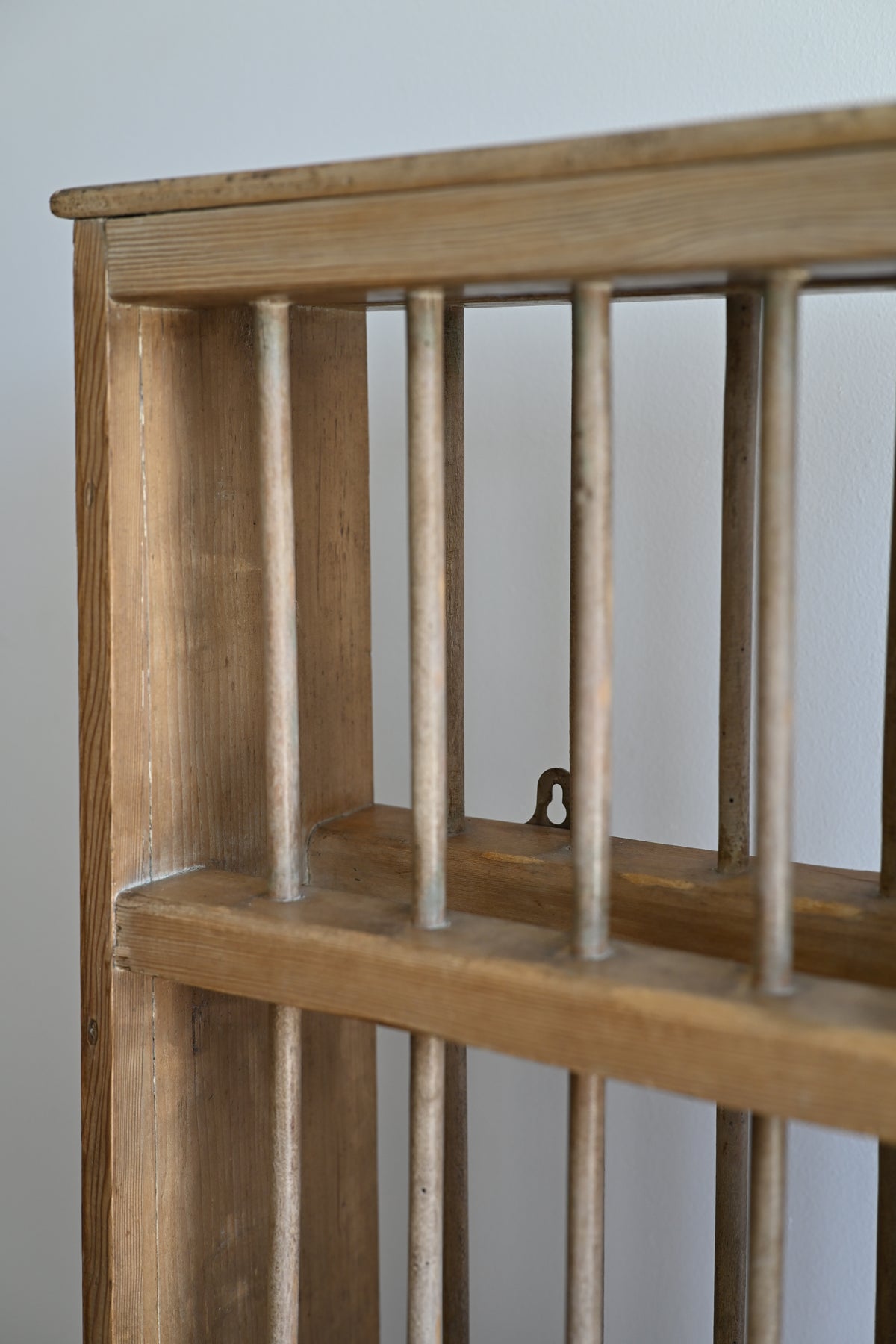 Antique Victorian English Pine Plate Rack