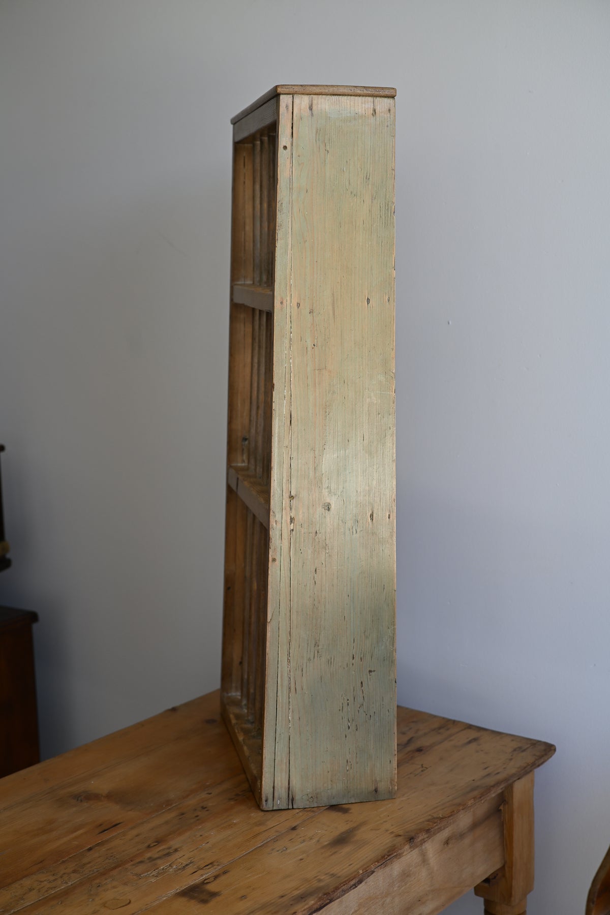 Antique Victorian English Pine Plate Rack