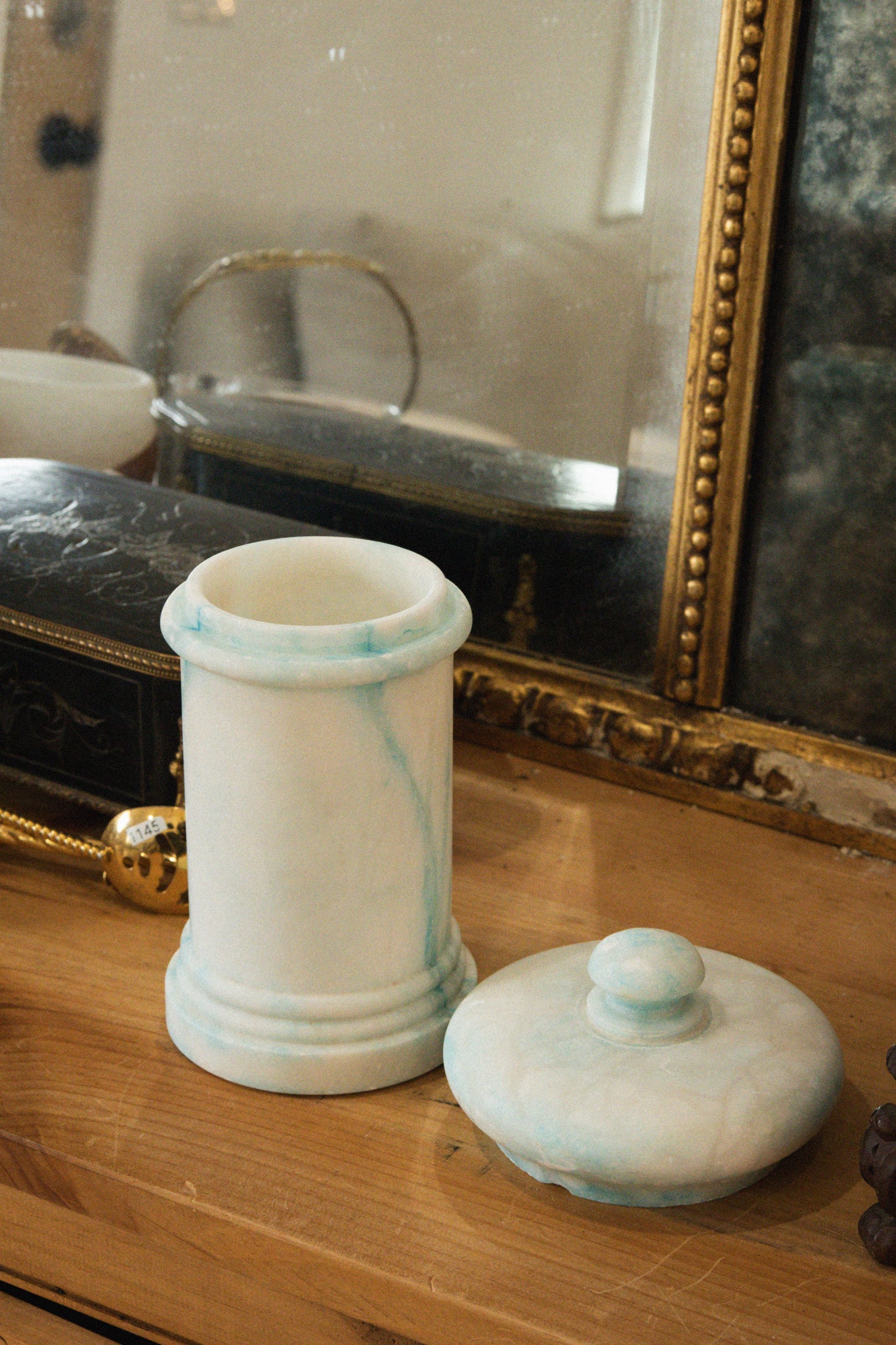 Vintage Italian Blue Apothecary Jar