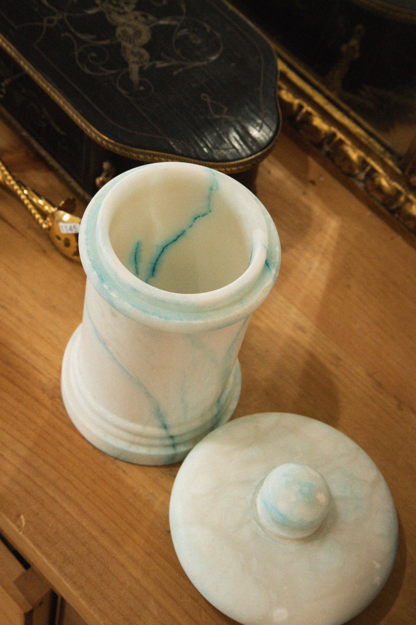 Vintage Italian Blue Apothecary Jar