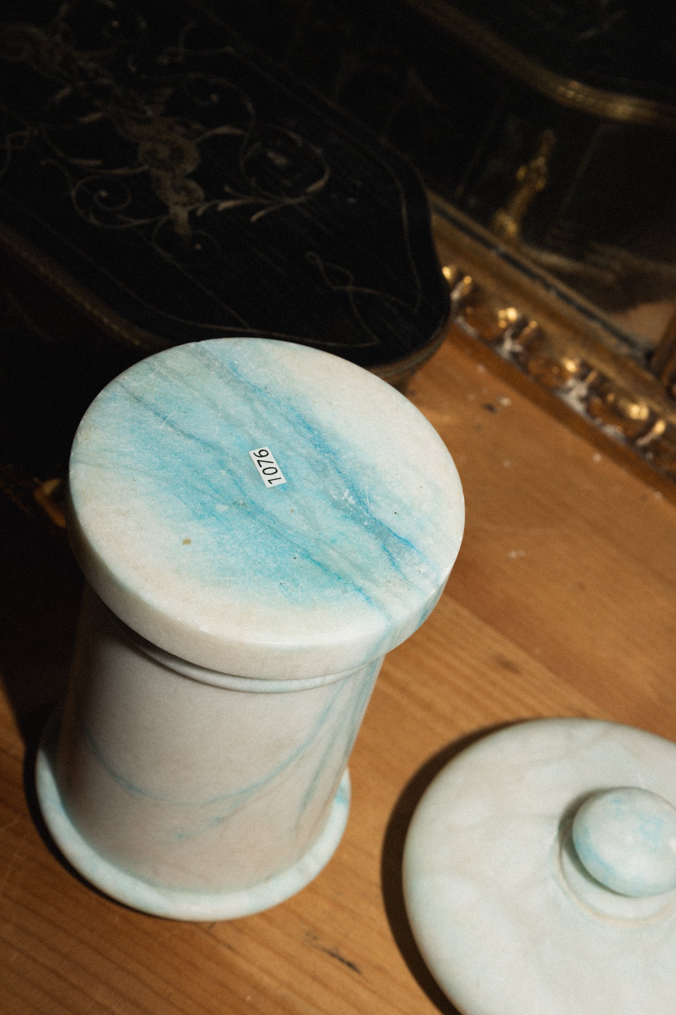 Vintage Italian Blue Apothecary Jar