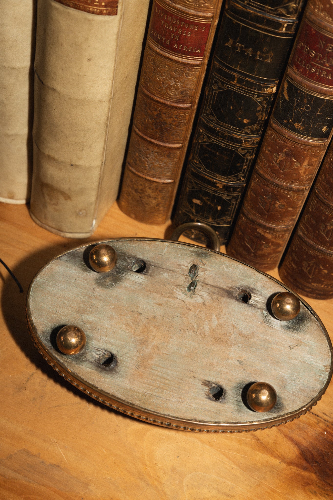 Bronze and Cut Glass Standish