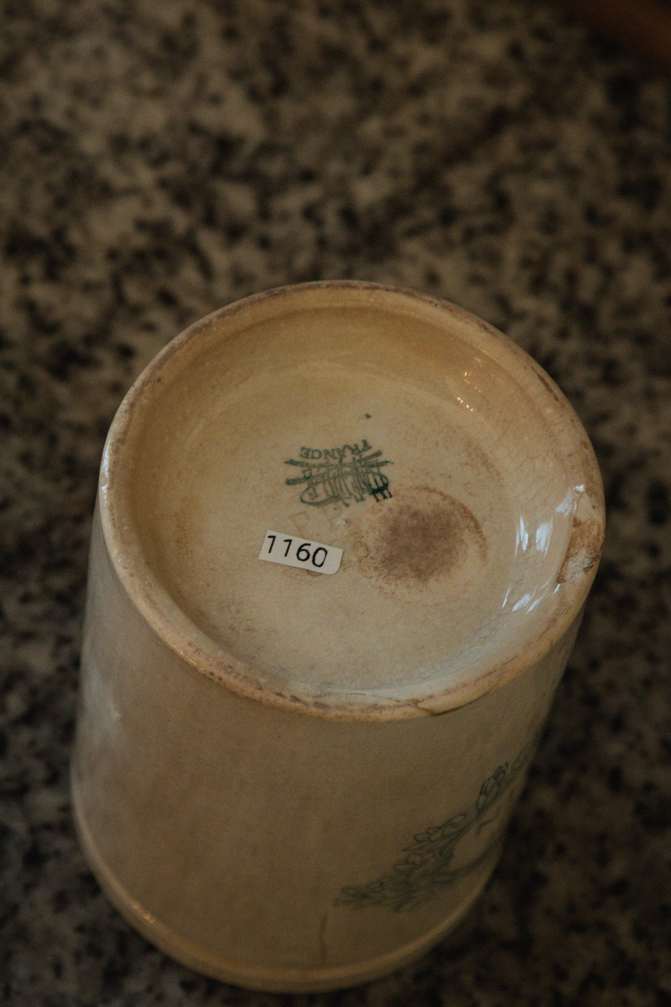 Felix Potin Antique French Ironstone Jar