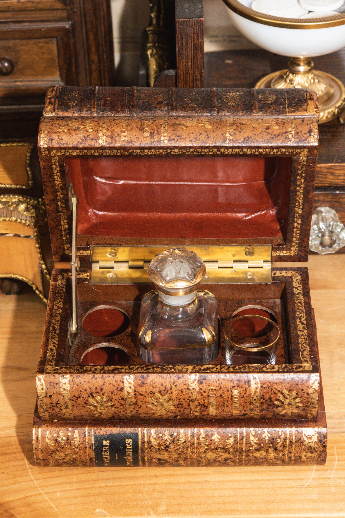 French Hidden Book Decanter Set Tantulus