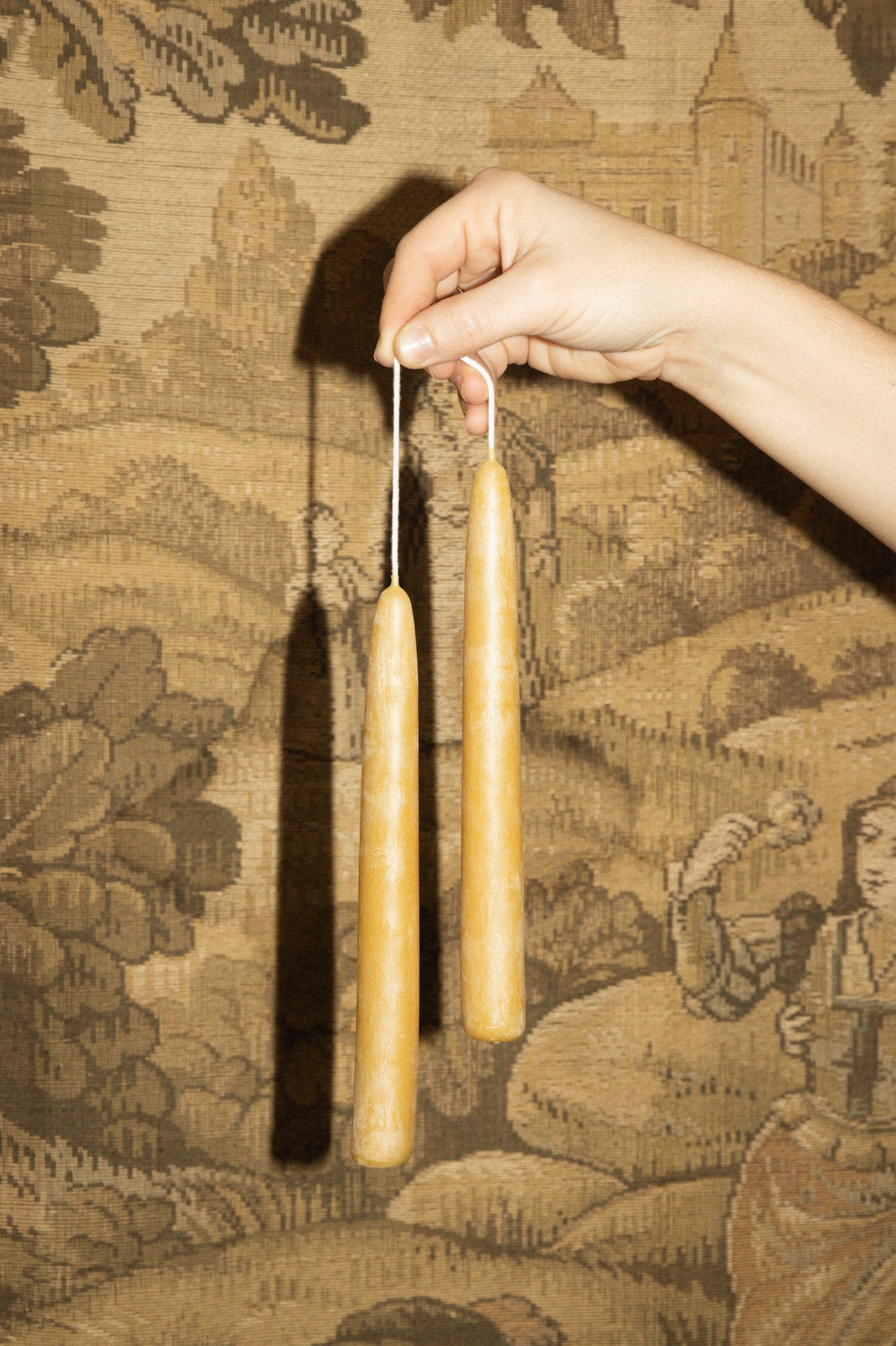 100% Beeswax Candles Hand Dipped Joined Tappers