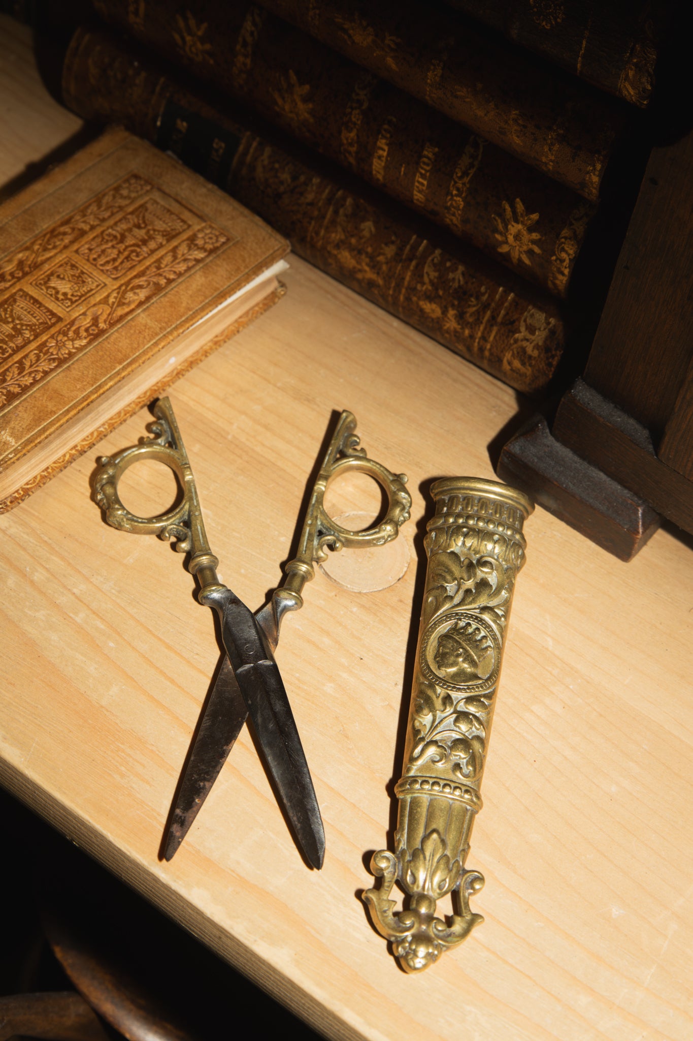 Victorian Brass Sewing Scissors