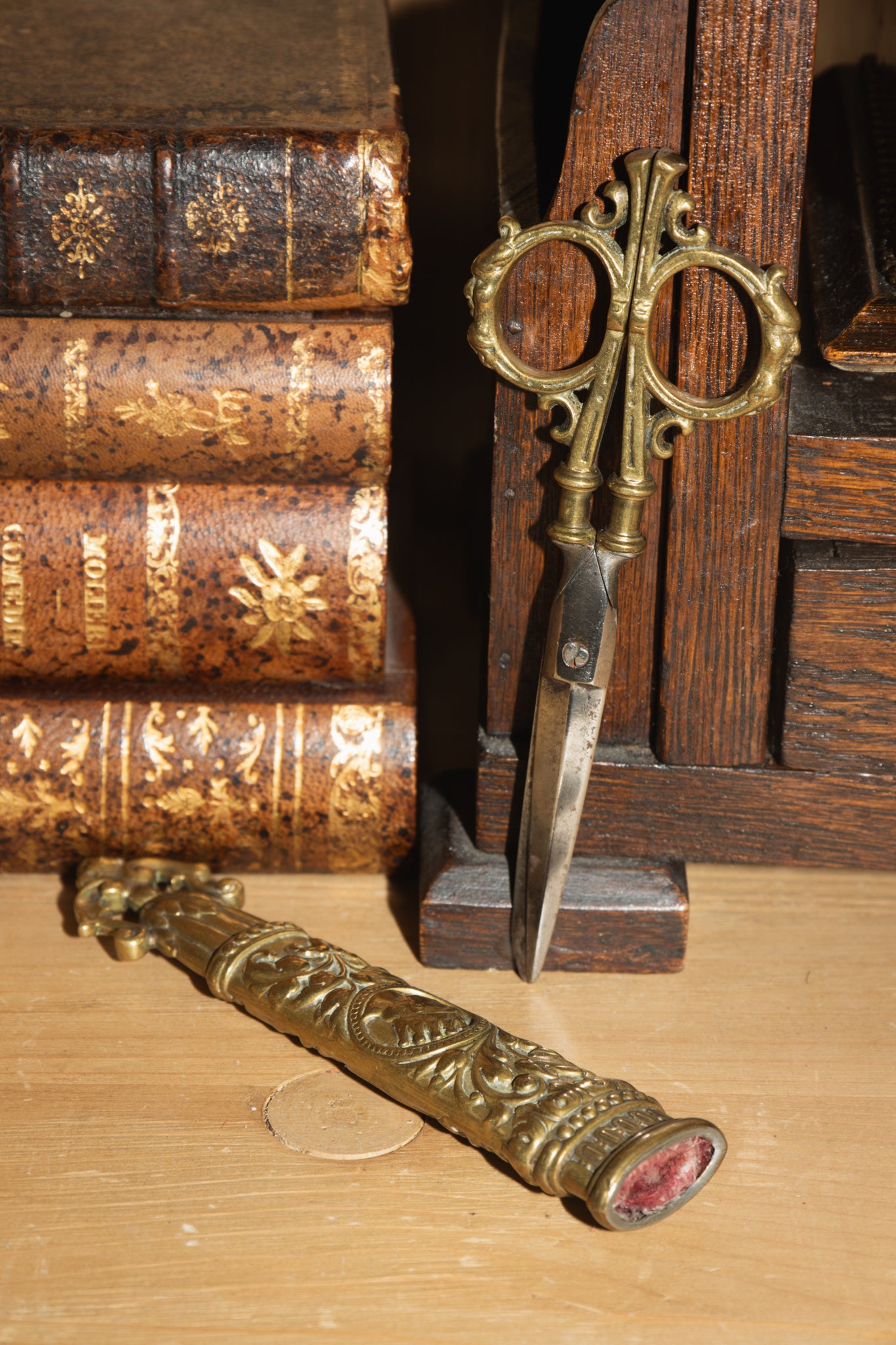Victorian Brass Sewing Scissors