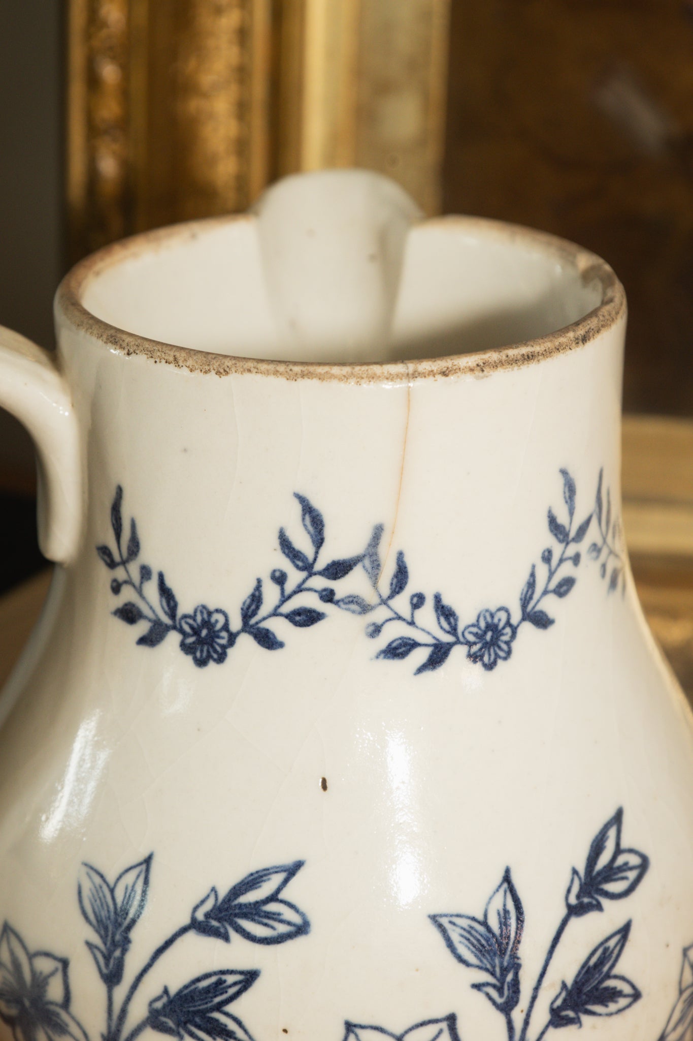 Saint Uze Blue Floral Pitcher
