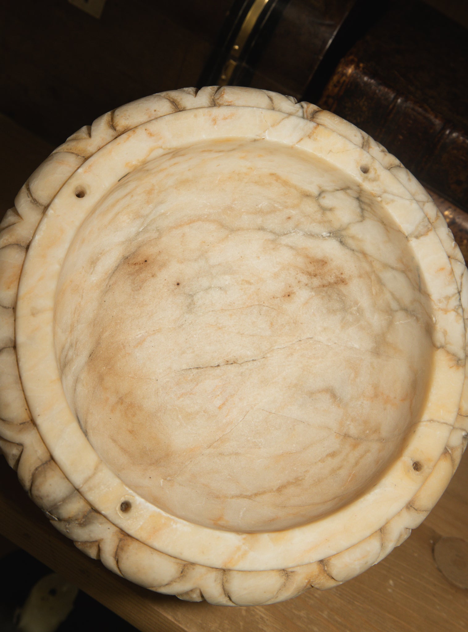 Alabaster Bird Bath