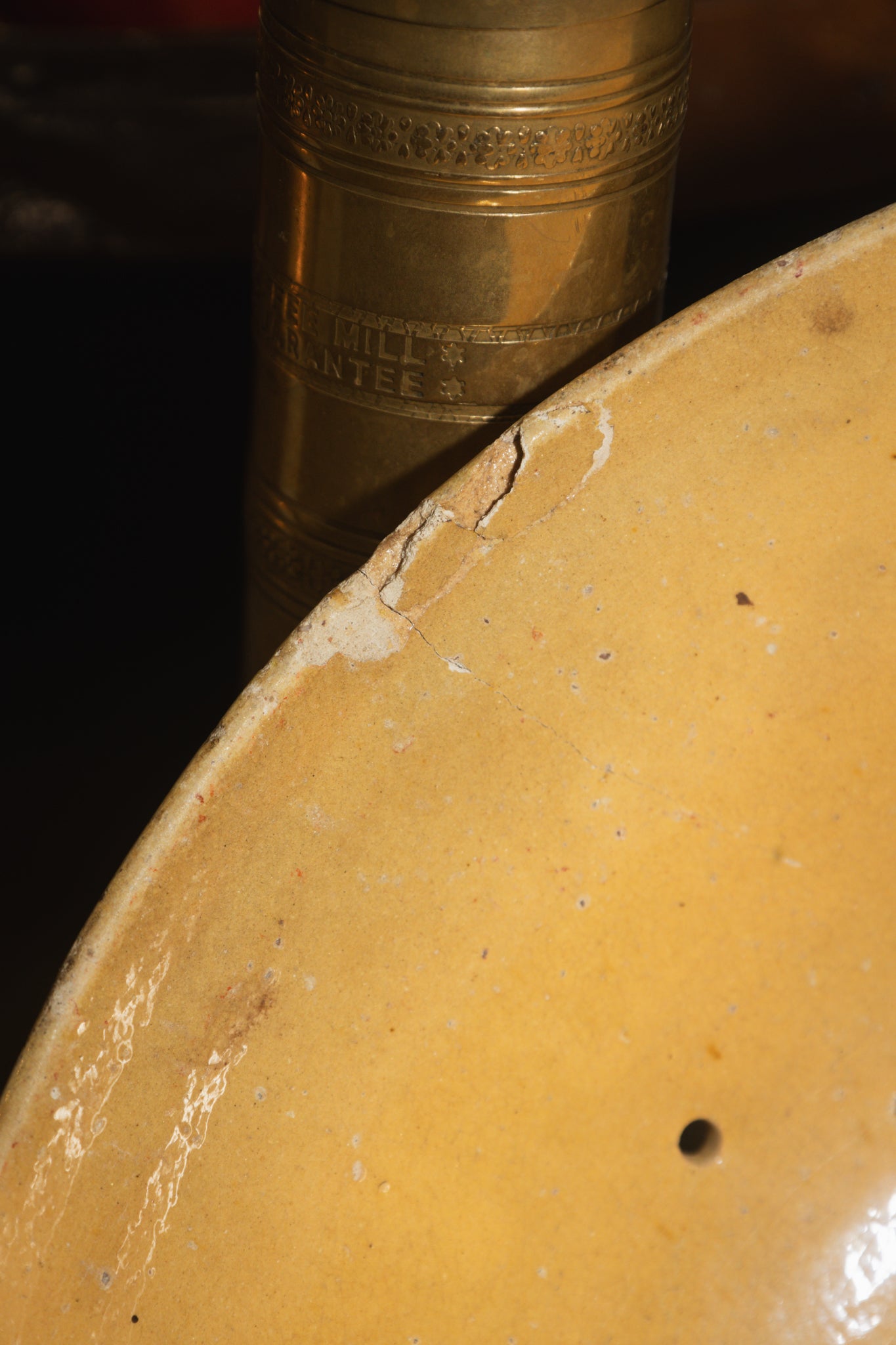 Antique French Yellow Berry Strainer