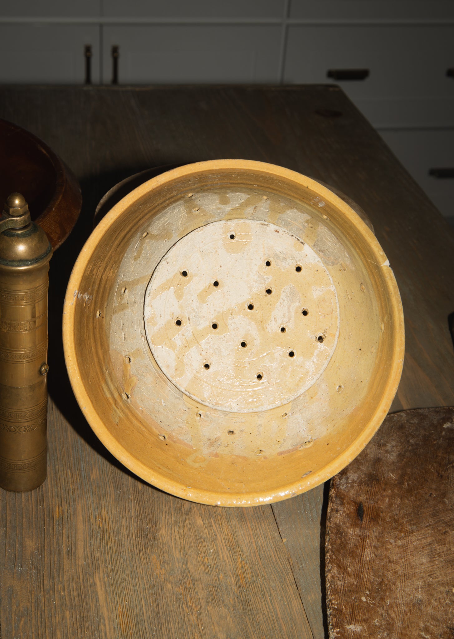 Antique French Yellow Berry Strainer