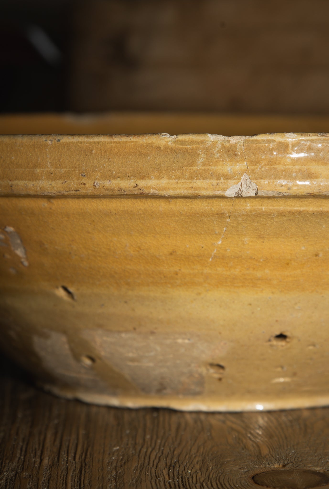 Antique French Yellow Berry Strainer