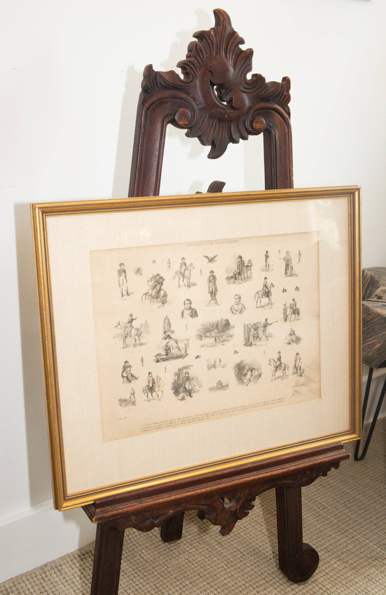 Antique Illustration of Napoleon Bonaparte Framed