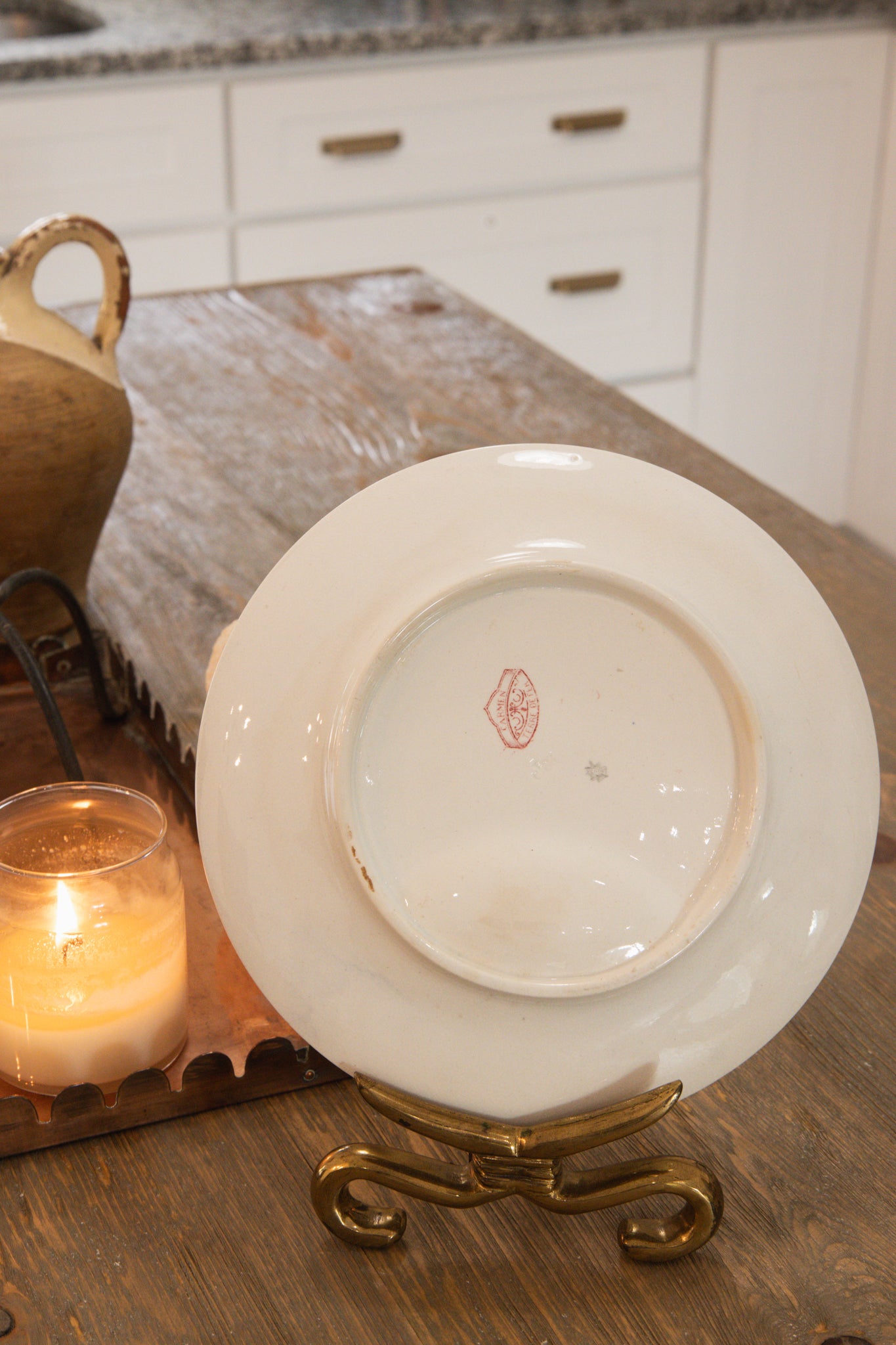 Set of 3 Antique Ironstone Carmen Plates
