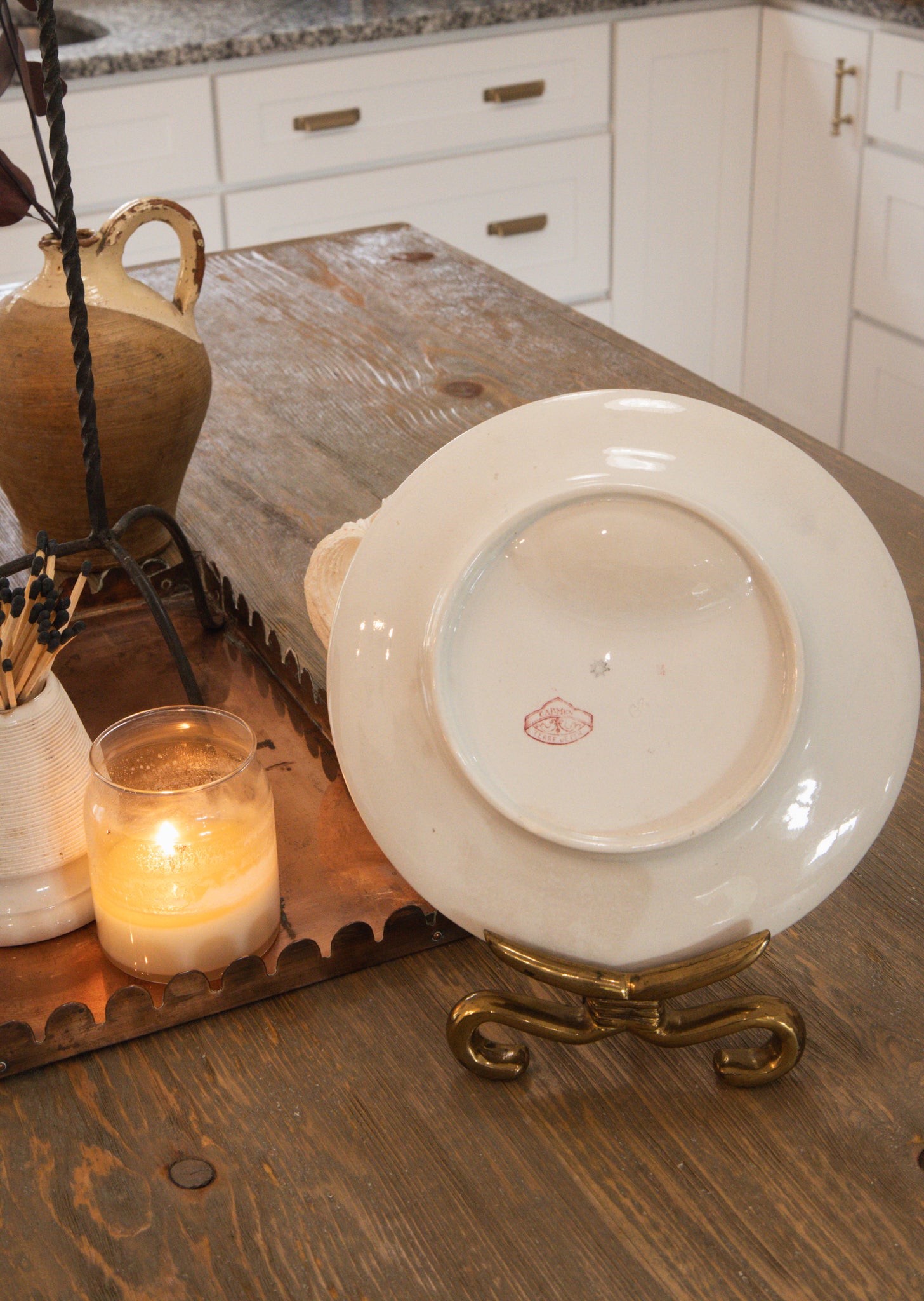 Set of 3 Antique Ironstone Carmen Plates