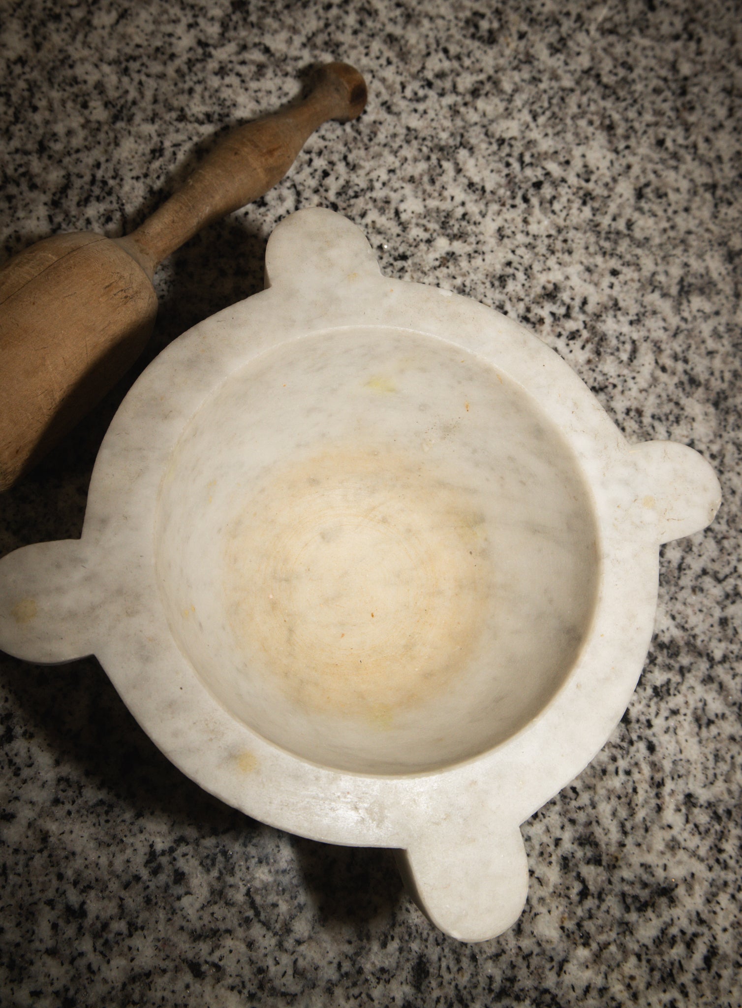 White Marble Mortar and Masher