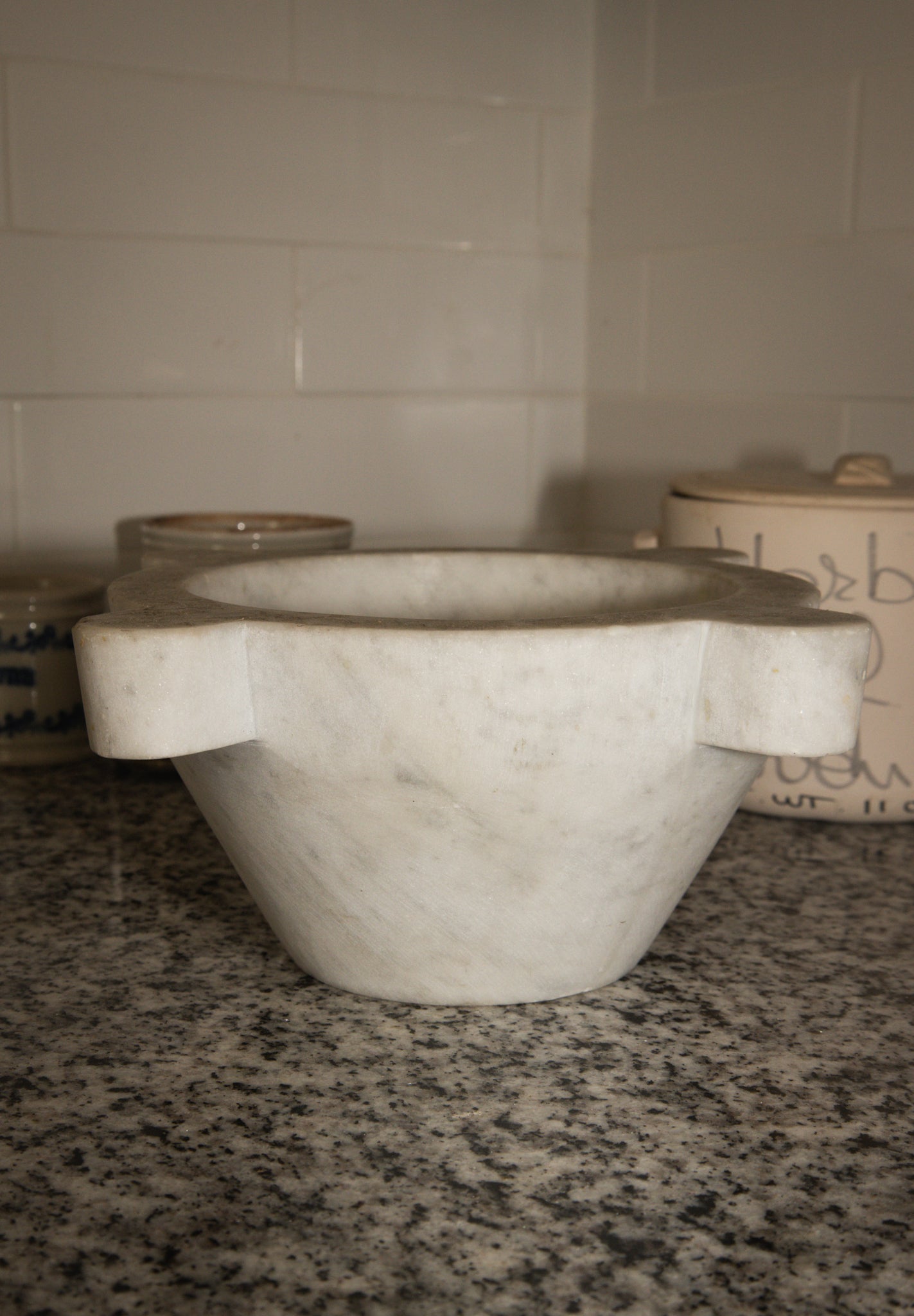 White Marble Mortar and Masher