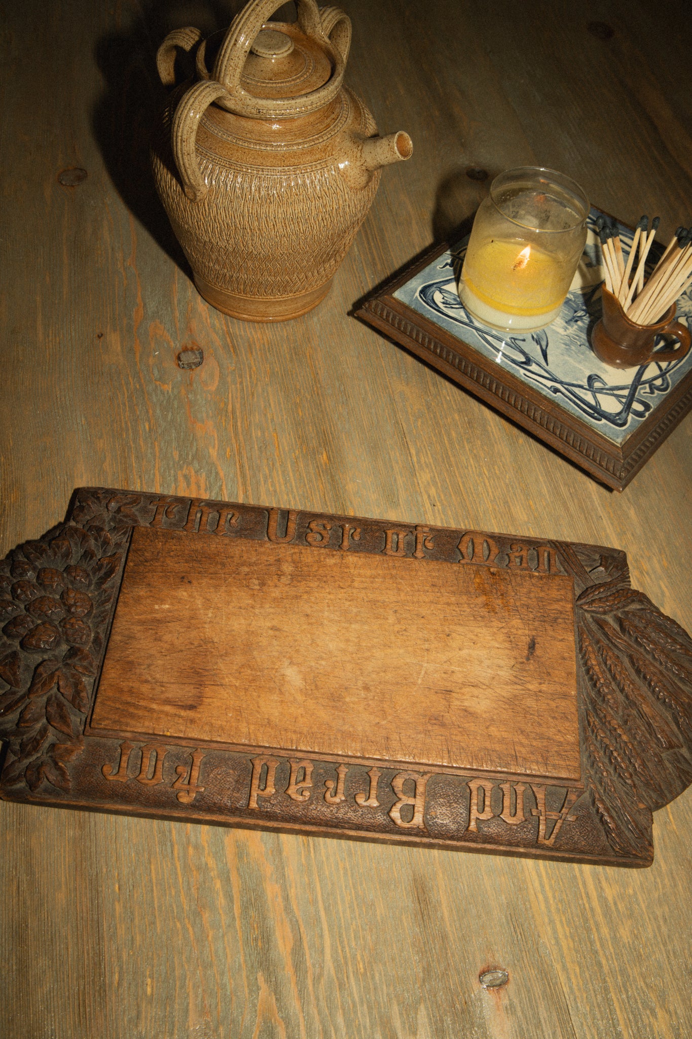 Antique Black Forest Bread Board
