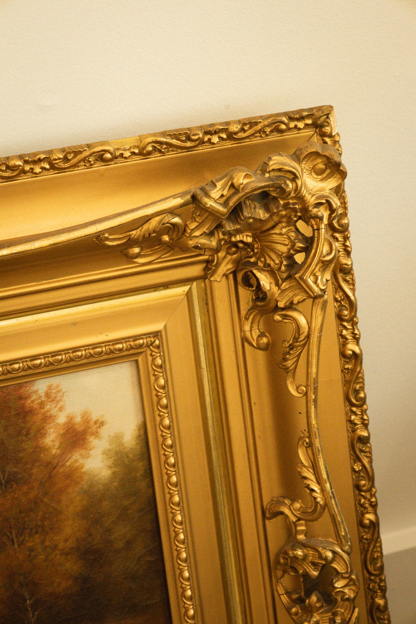 English Country Sheep Pastoral Oil on Canvas