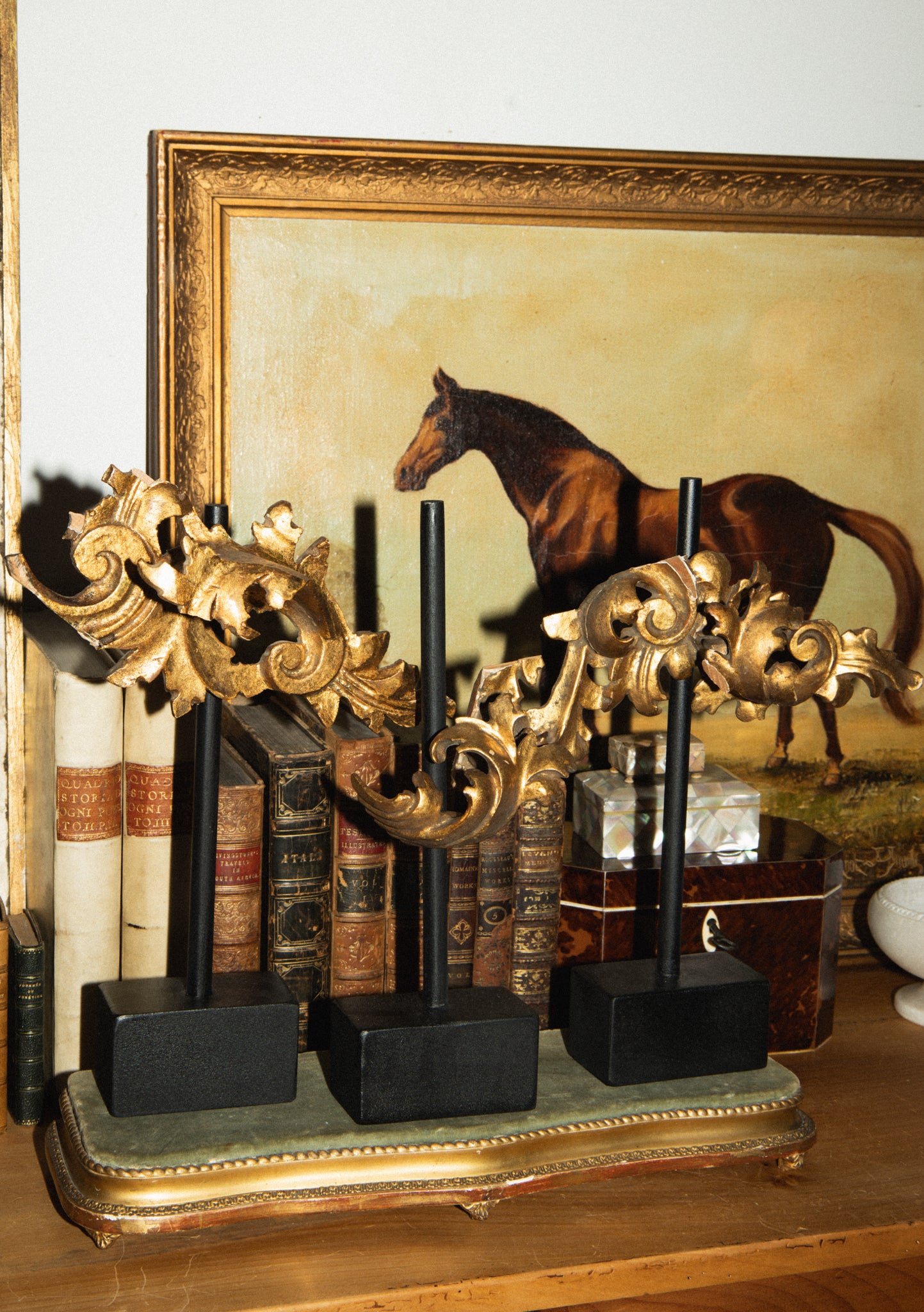 French Gilded Wood Salvage Display