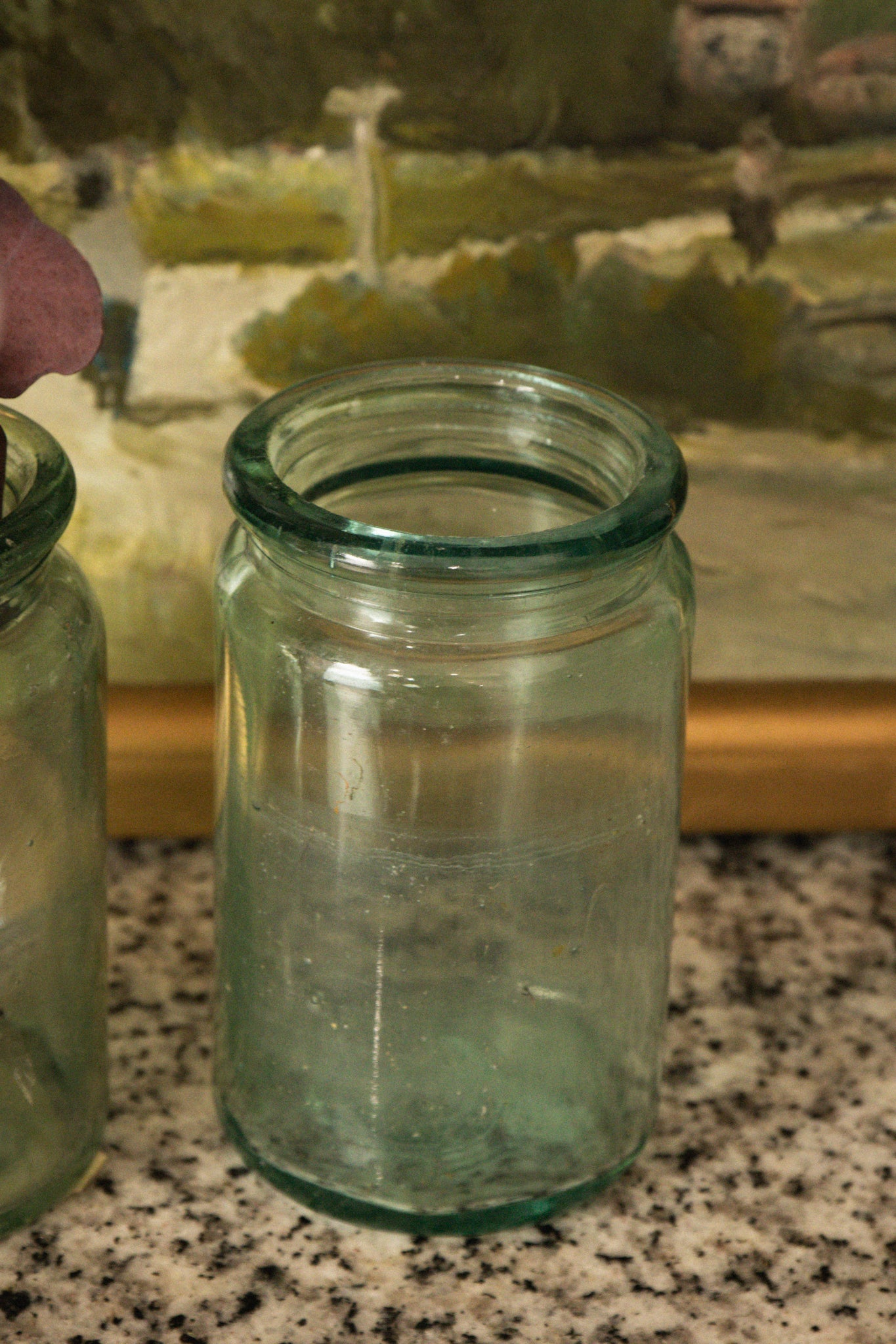 Antique English Blown Glass Jam Jar