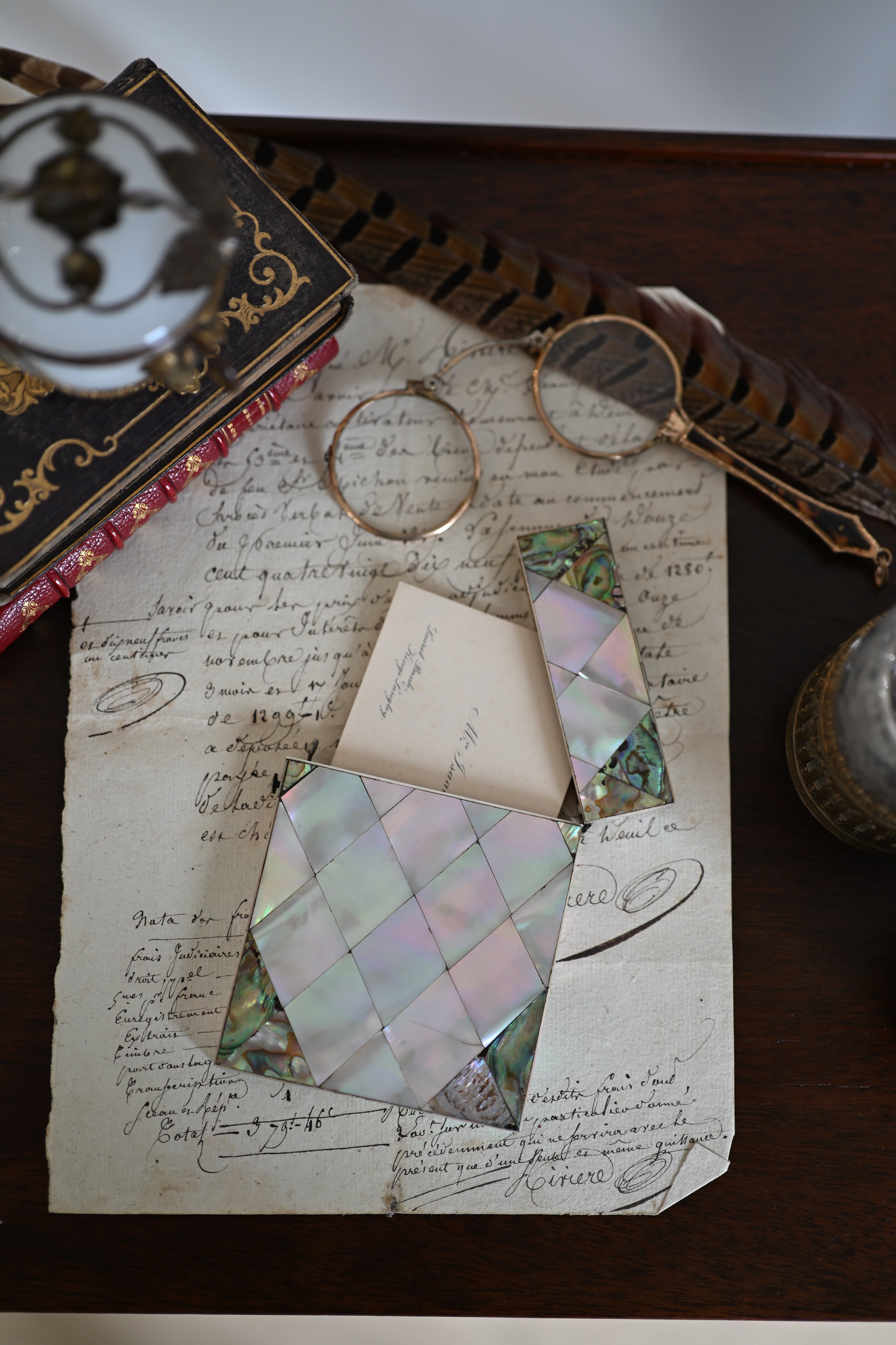 Mother of Pearl and Abalone Calling Card Case