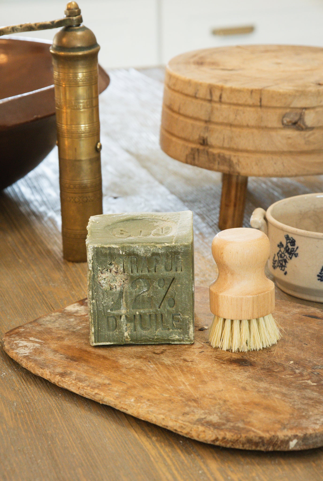Authentic Marseille soap block – Olive oil - & Bamboo Scrub