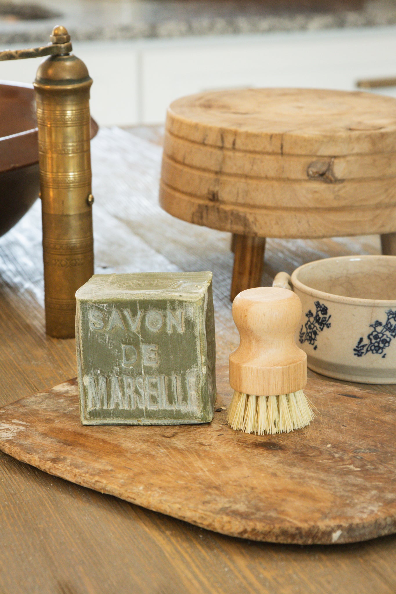 Authentic Marseille soap block – Olive oil - & Bamboo Scrub