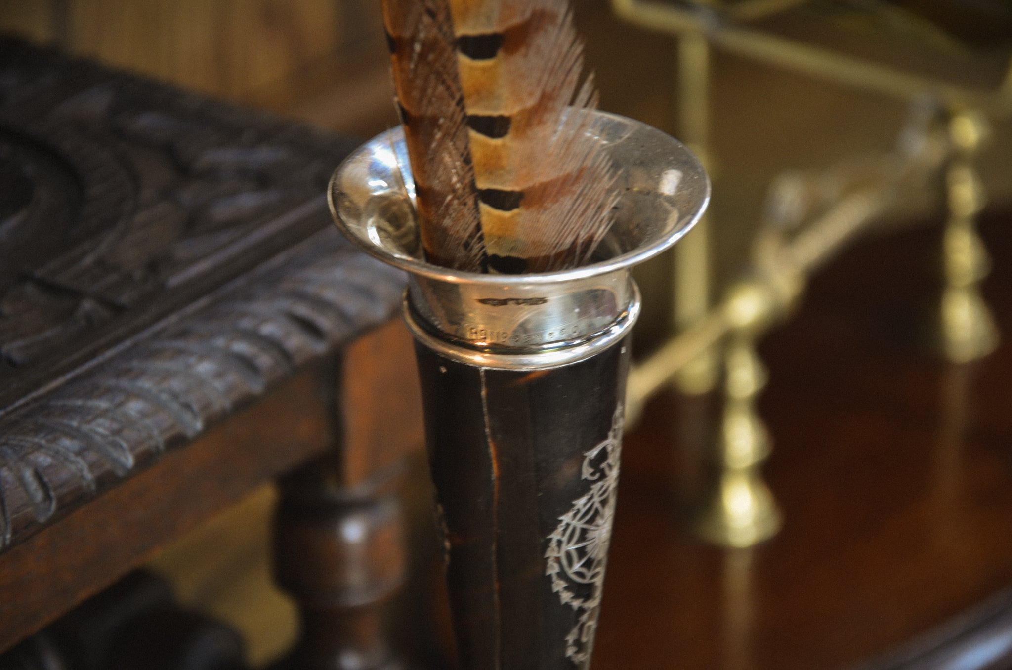 Tortoiseshell & Silver Budvase