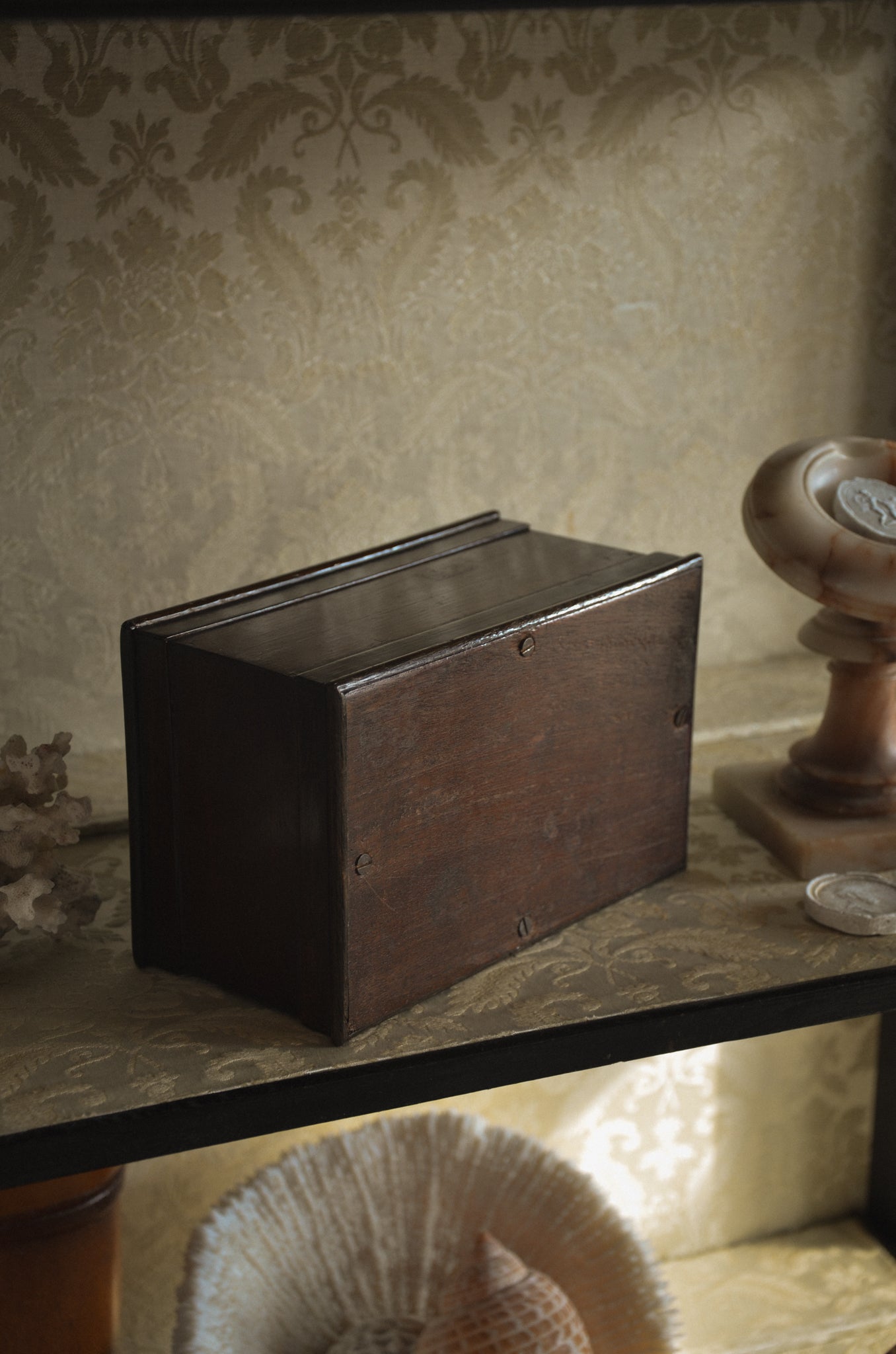 Antique Rosewood Piggy Bank