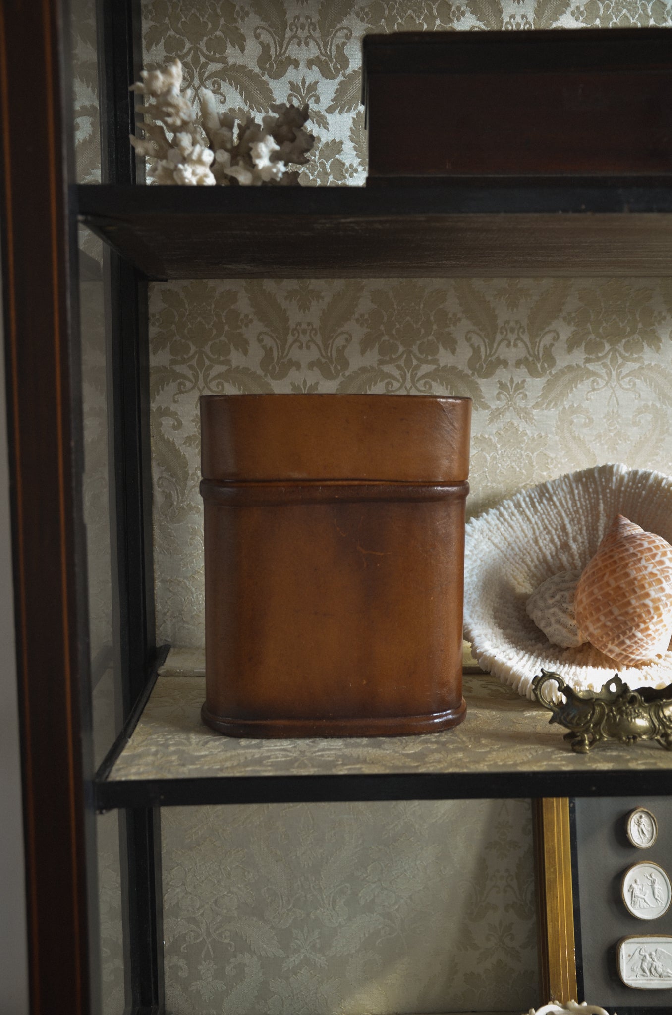Vintage Leather Cigar Box