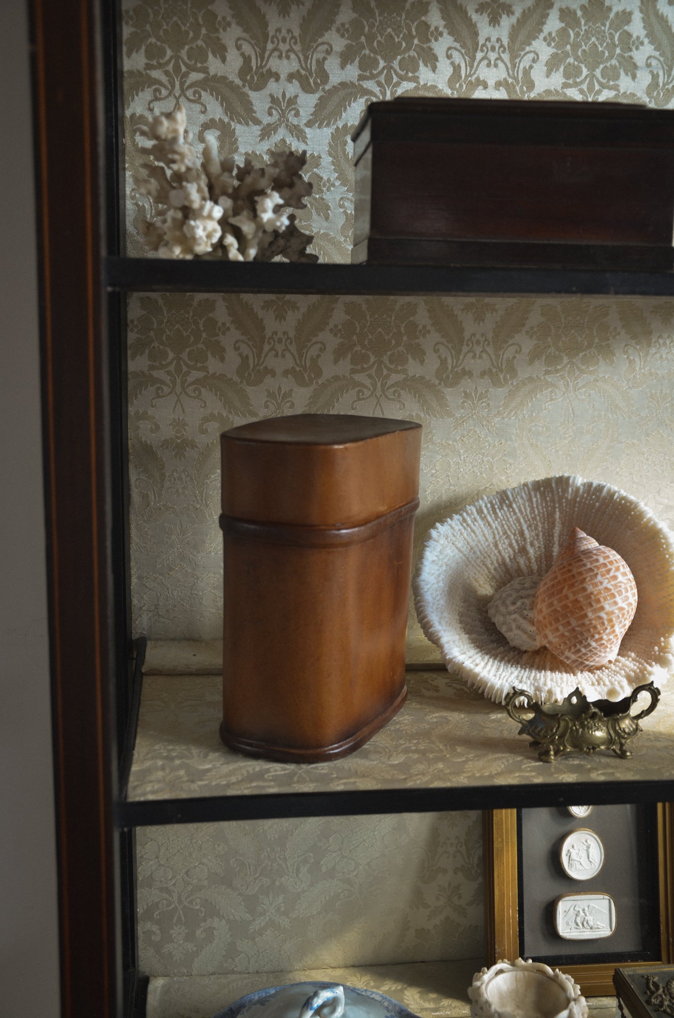Vintage Leather Cigar Box