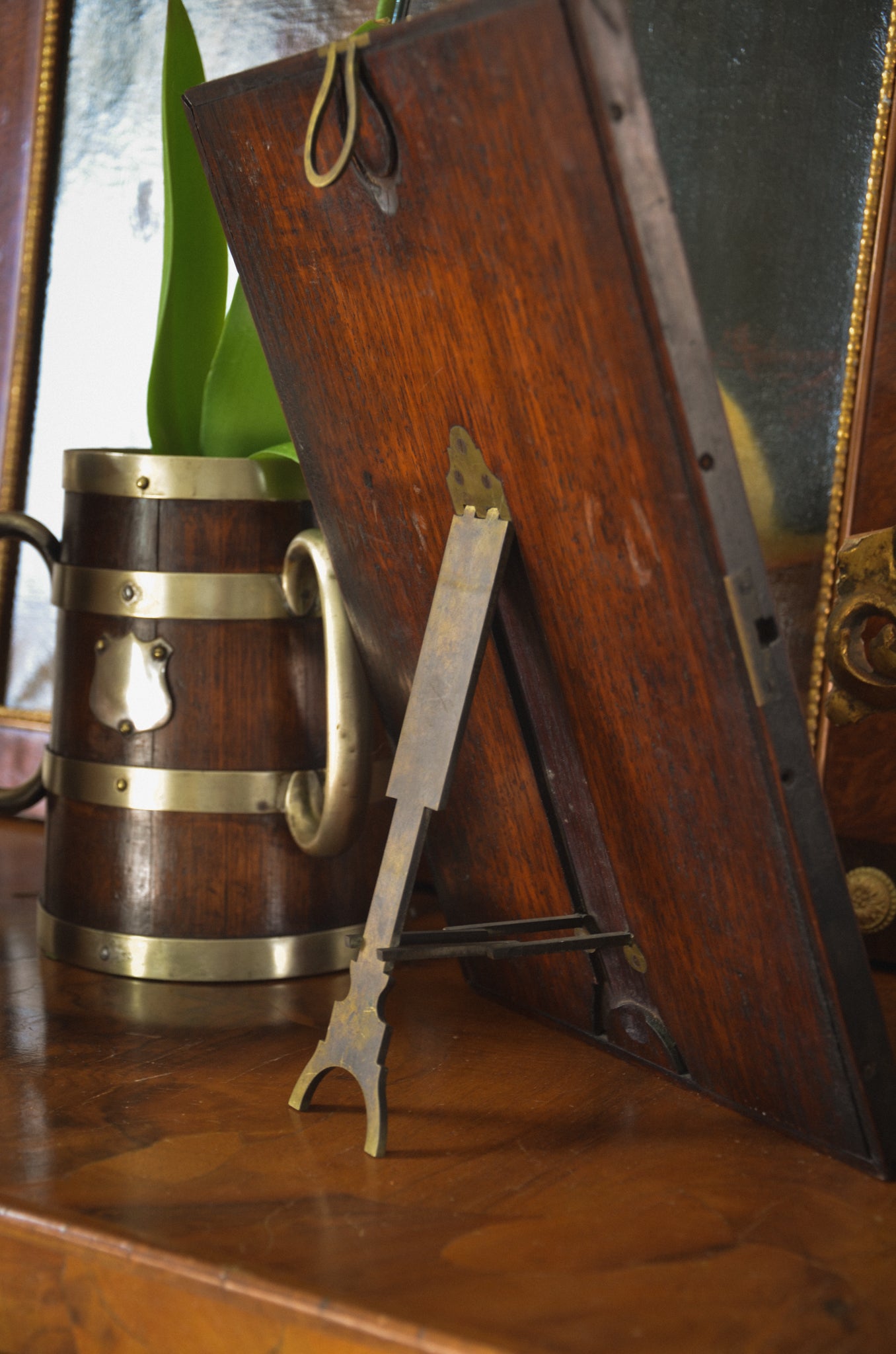 Antique Gentlemans Traveling Mirror