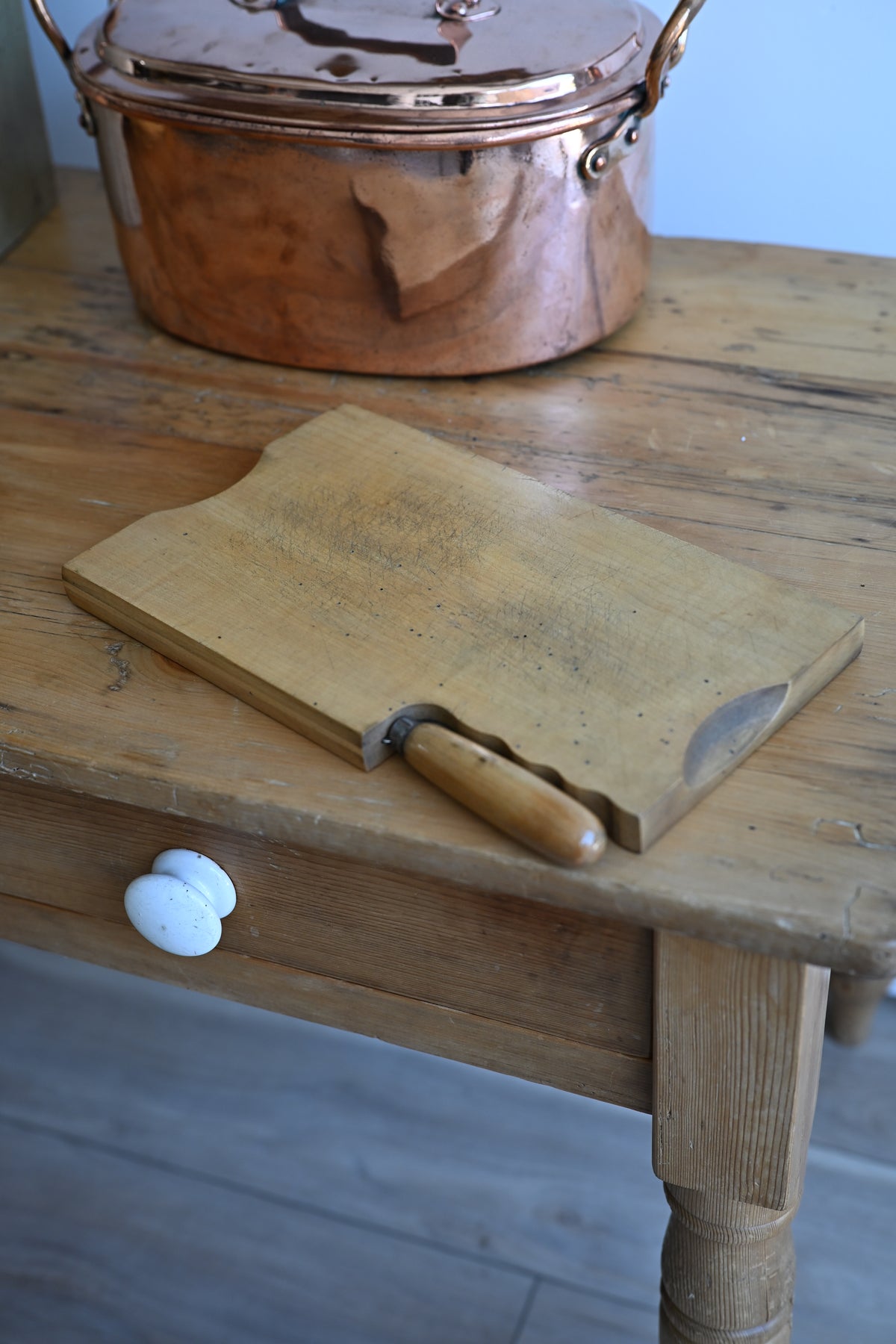 English Bread Knife and Board