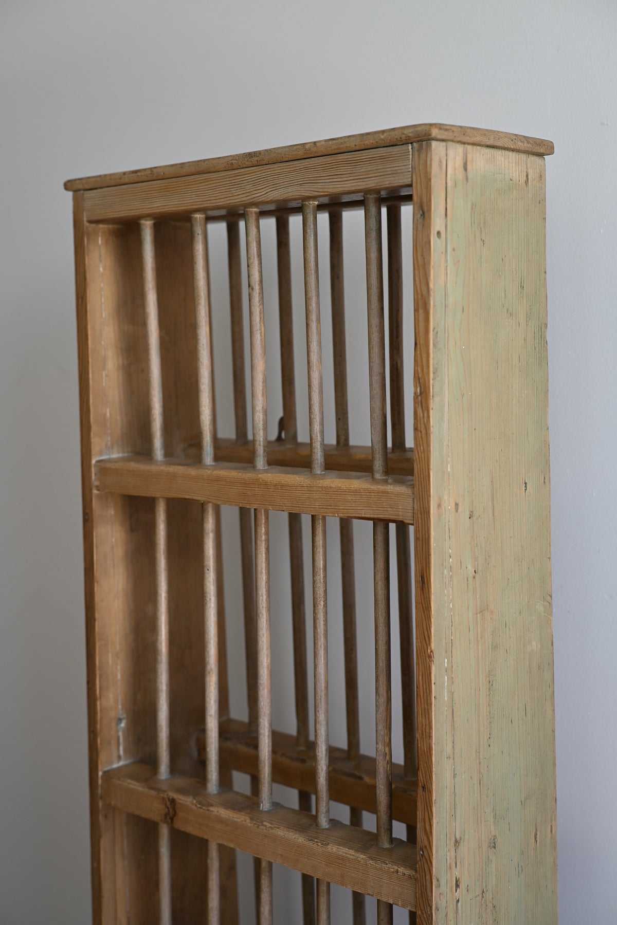 Antique Victorian English Pine Plate Rack