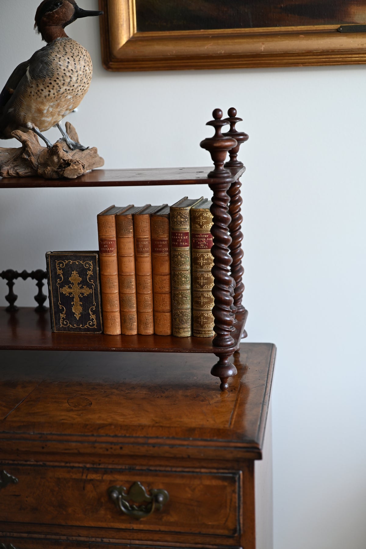 English 19th Century Mahogany Barley Twist What not Shelf