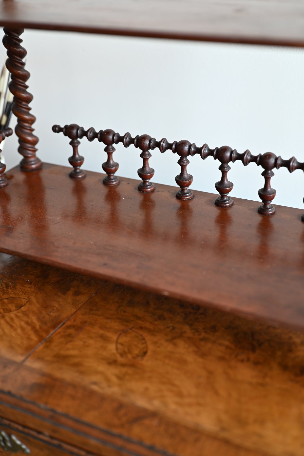 English 19th Century Mahogany Barley Twist What not Shelf