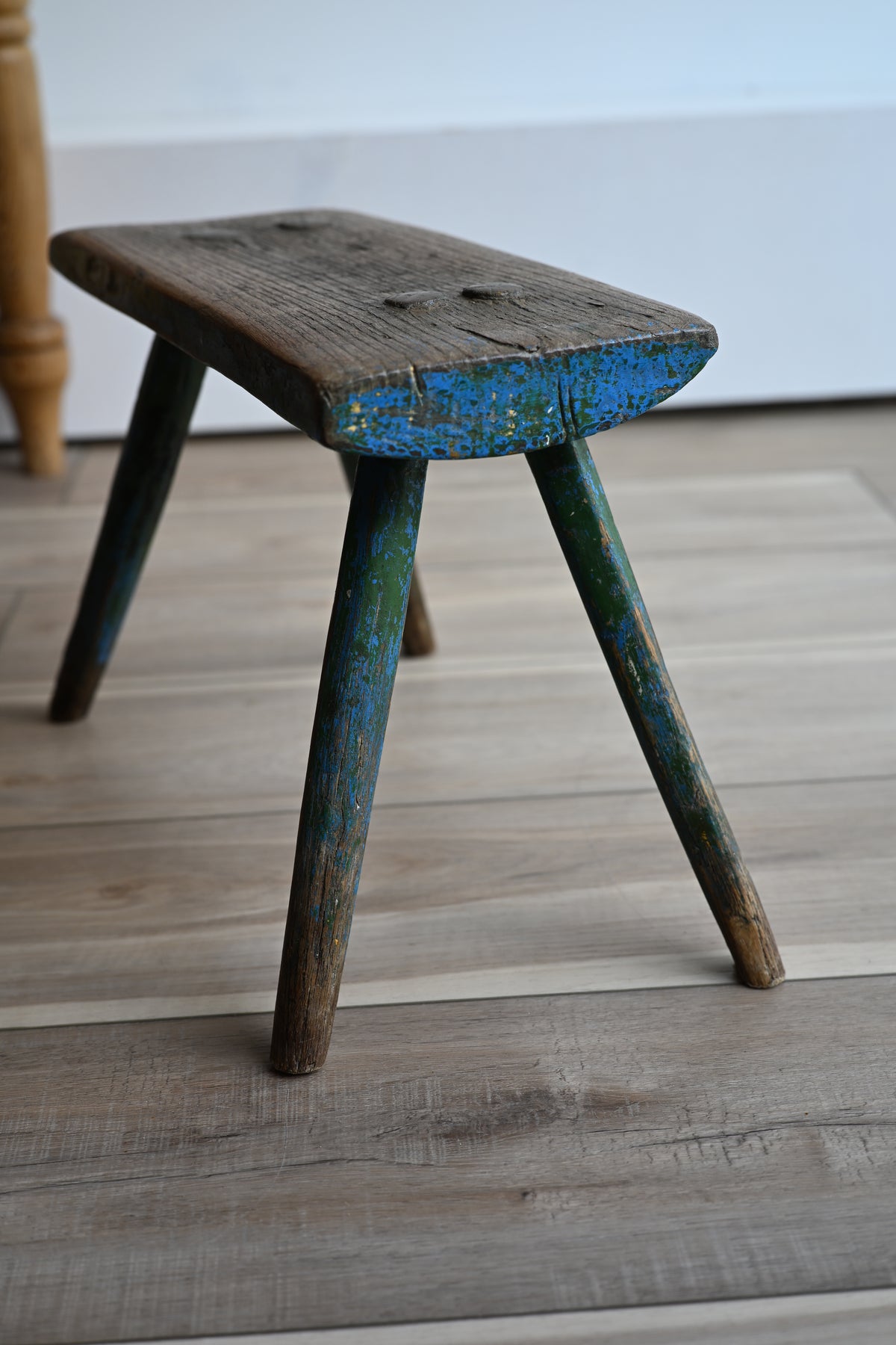 Antique English Kindling Cutting Stool