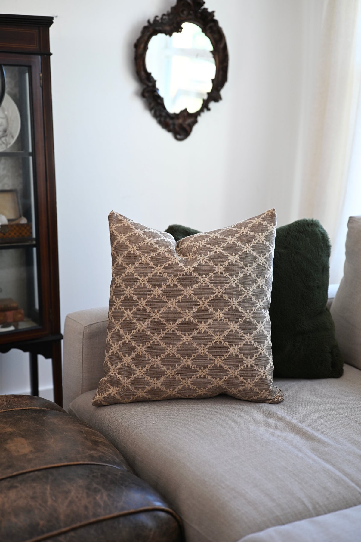 English Rose Trelis Pillow